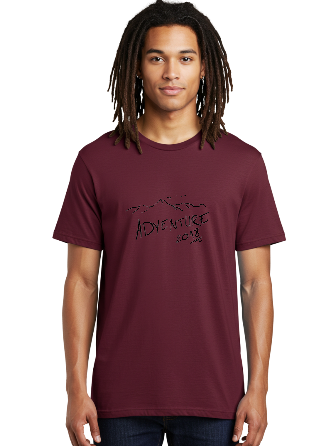 Adventure-2018 Men'S Graphic Tee, 100% Cotton, Comfortable Casual Summer Wear, Machine Washable, Adventure Travel, Outdoor Exploration, Mountain Landscape, Adventure Seeking, Wanderlust, 2018, Exploration Theme, Journey, Travel Inspiration, - Aaa000 26