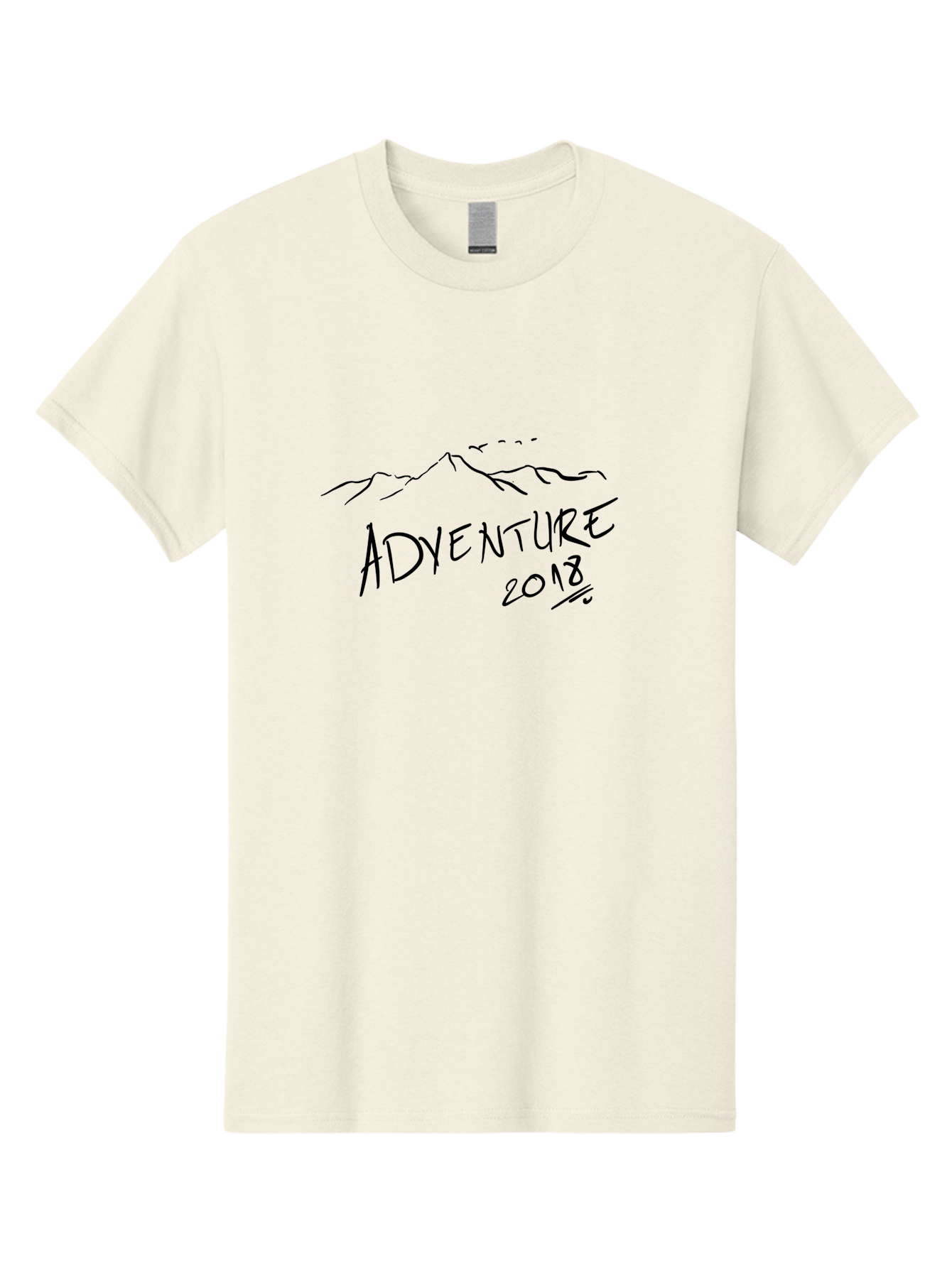 Adventure-2018 Men'S Graphic Tee, 100% Cotton, Comfortable Casual Summer Wear, Machine Washable, Adventure Travel, Outdoor Exploration, Mountain Landscape, Adventure Seeking, Wanderlust, 2018, Exploration Theme, Journey, Travel Inspiration, - Aaa000 19