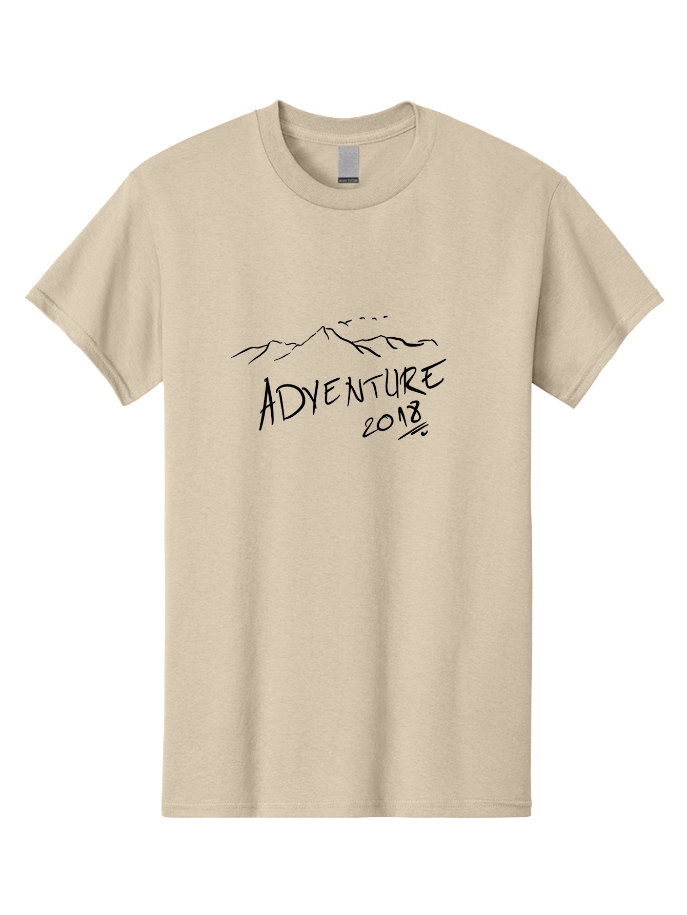 Adventure-2018 Men'S Graphic Tee, 100% Cotton, Comfortable Casual Summer Wear, Machine Washable, Adventure Travel, Outdoor Exploration, Mountain Landscape, Adventure Seeking, Wanderlust, 2018, Exploration Theme, Journey, Travel Inspiration, - Aaa000 5