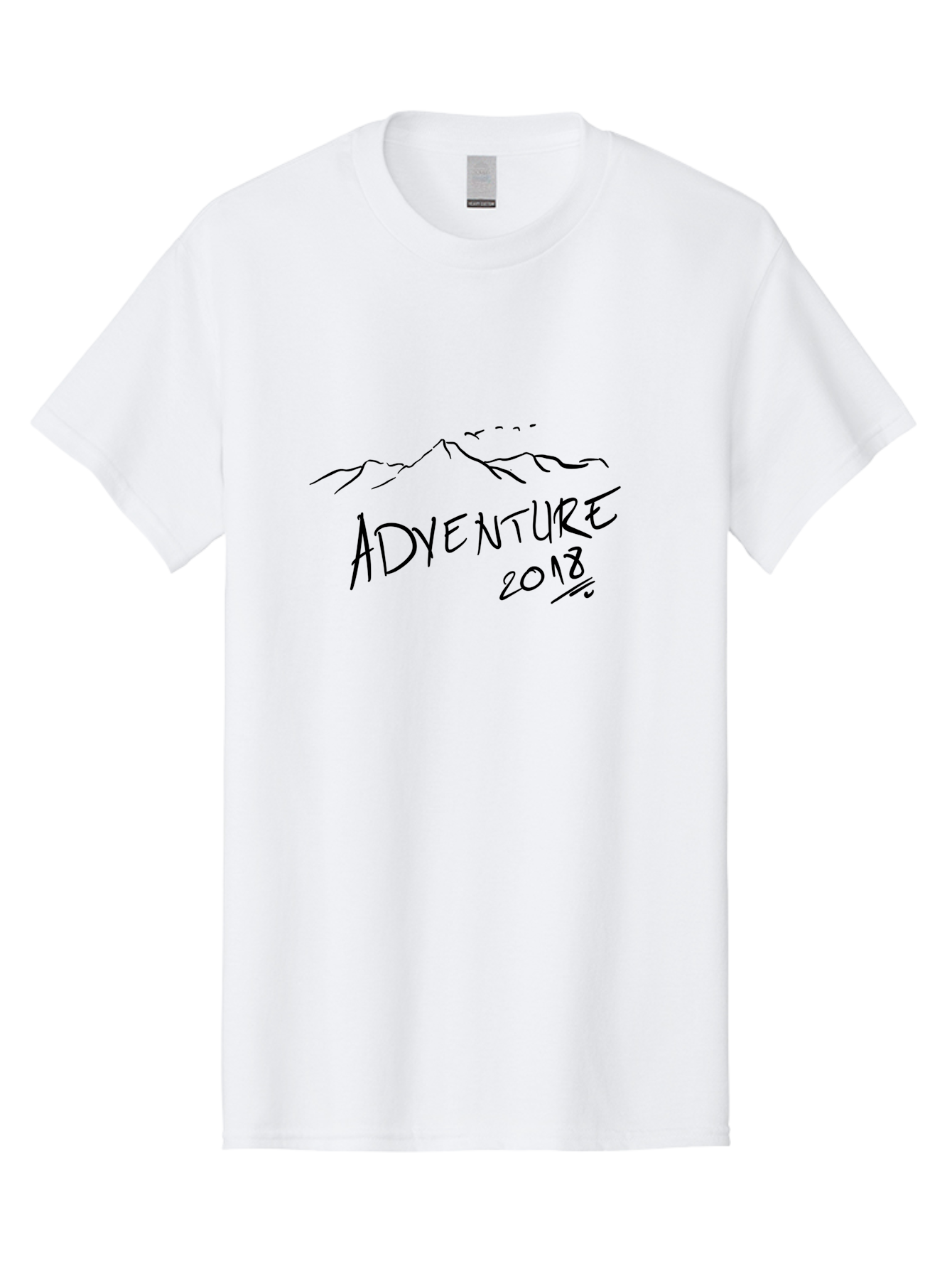 Adventure-2018 Men'S Graphic Tee, 100% Cotton, Comfortable Casual Summer Wear, Machine Washable, Adventure Travel, Outdoor Exploration, Mountain Landscape, Adventure Seeking, Wanderlust, 2018, Exploration Theme, Journey, Travel Inspiration, - Aaa000 23