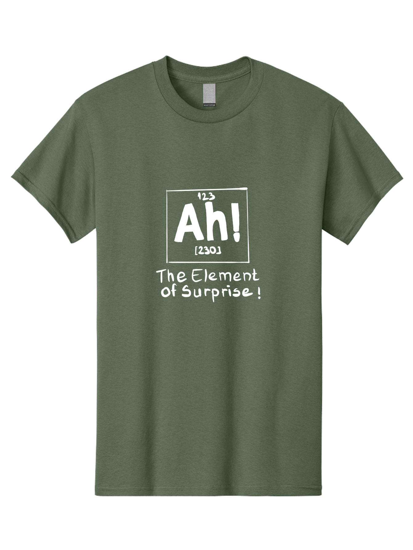 Ah Men'S Graphic Tee, 100% Cotton, Comfortable Casual Summer Wear, Machine Washable, Periodic Table Element, Ah!, Element Of Surprise, Humorous Science, Playful Chemistry, Novelty Design, Witty Periodic Table - Aaa001 15