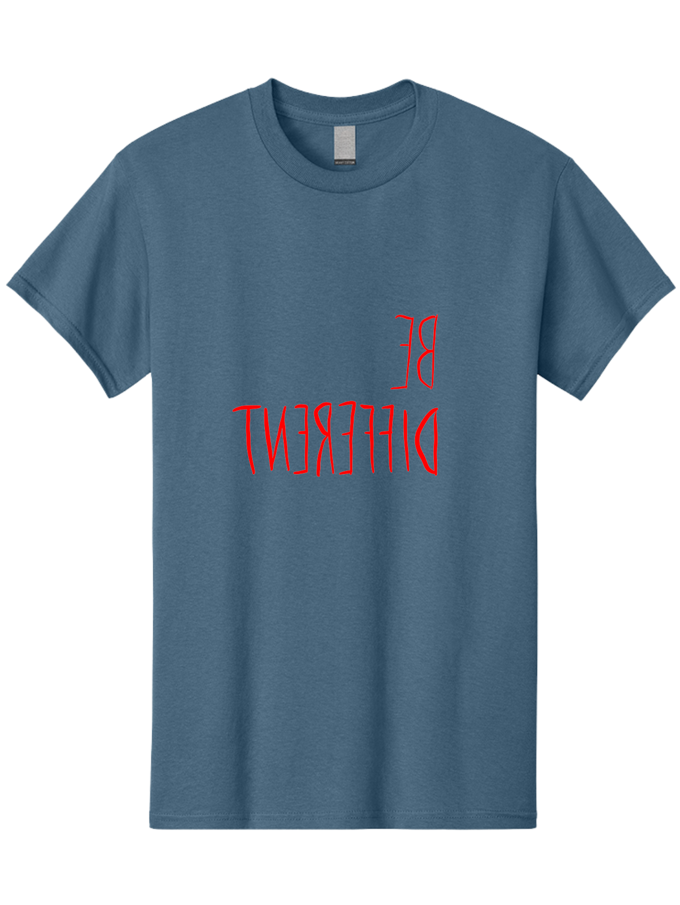Be-Different Men'S Graphic Tee, 100% Cotton, Comfortable Casual Summer Wear, Machine Washable, Inspirational Quote, Motivational Text, Bold Font, Red Lettering, Quirky Typography, Self-Expression, Individuality, Unique Style, - Aaa009 15