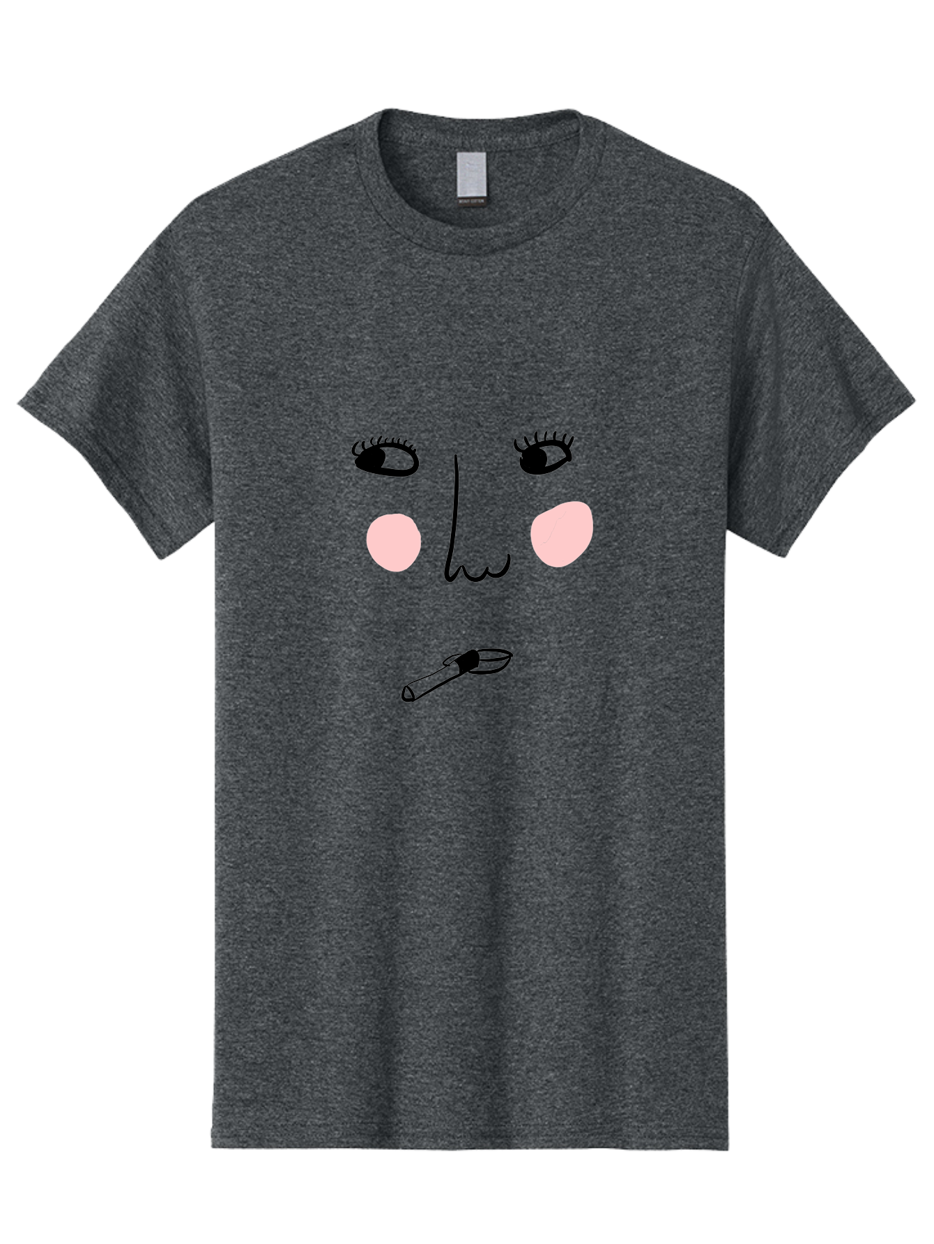 Cigarette-Face Men'S Graphic Tee, 100% Cotton, Comfortable Casual Summer Wear, Machine Washable, Cartoon Face, Whimsical Illustration, Smoking Culture, Cigarette, Quirky Art, Abstract Face, Minimalist Design, Simple Shapes - Aaa020 5