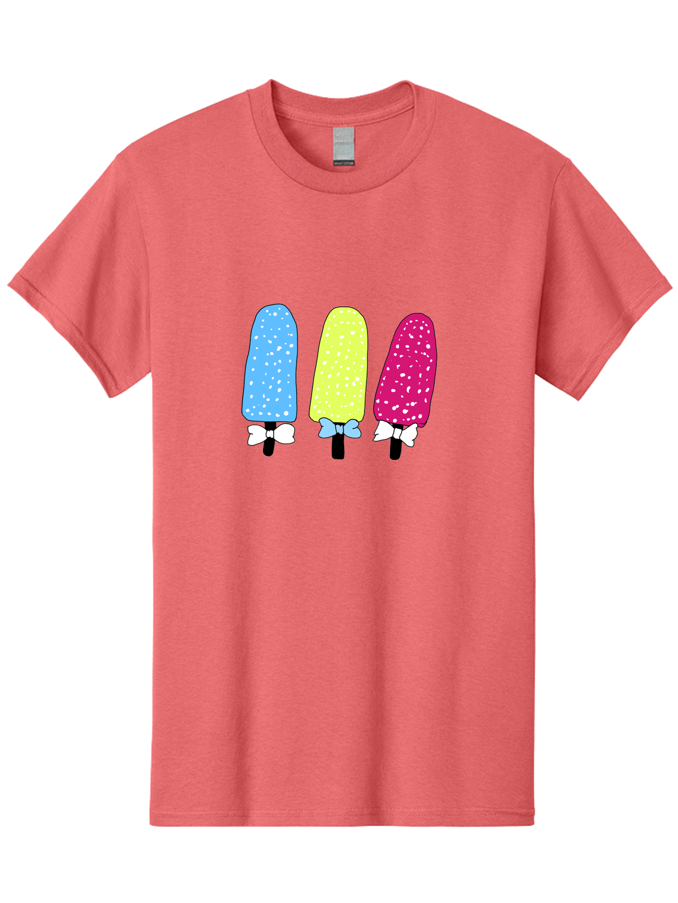 Colorful-Ice-Pops Men'S Graphic Tee, 100% Cotton, Comfortable Casual Summer Wear, Machine Washable, Colorful Ice Pops, Sweet Treats, Summer Fun, Popsicle Sticks, Bows, Kawaii Art, Ice Cream, Desserts, Party Favors, Vibrant Colors - Aaa021 17