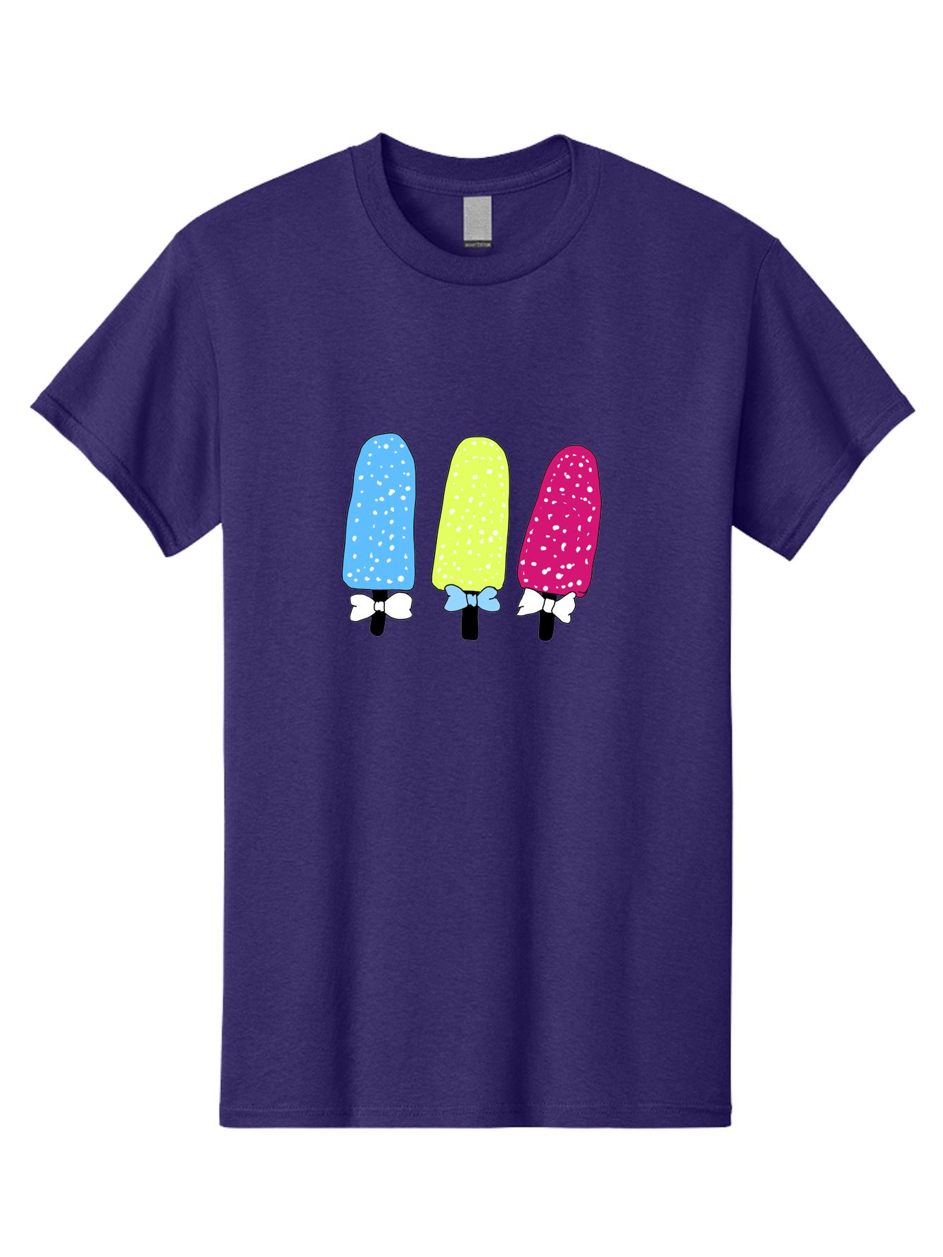 Colorful-Ice-Pops Men'S Graphic Tee, 100% Cotton, Comfortable Casual Summer Wear, Machine Washable, Colorful Ice Pops, Sweet Treats, Summer Fun, Popsicle Sticks, Bows, Kawaii Art, Ice Cream, Desserts, Party Favors, Vibrant Colors - Aaa021 3