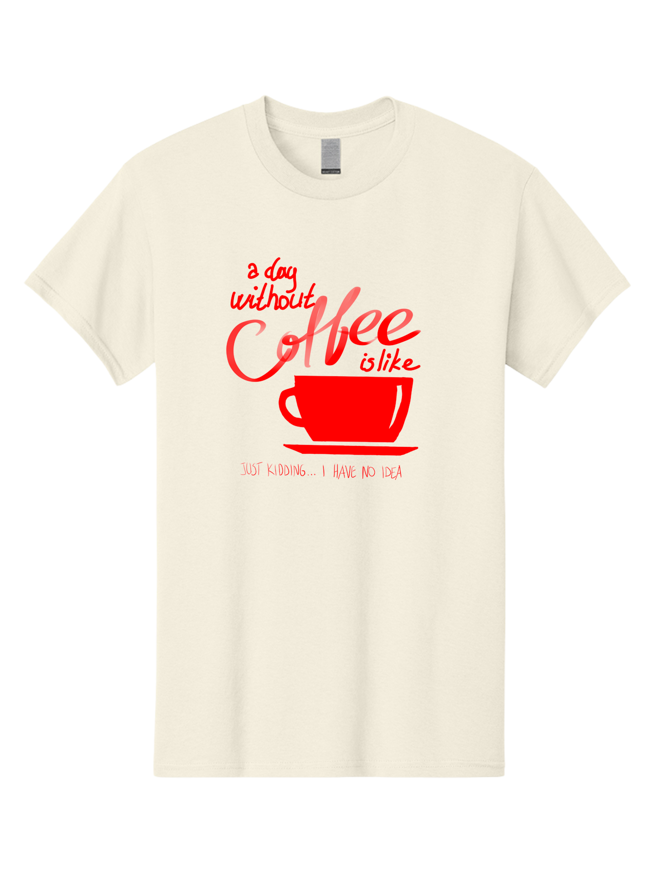 Day-Without-Coffee Men'S Graphic Tee, 100% Cotton, Comfortable Casual Summer Wear, Machine Washable, Coffee Lover, Caffeine Addiction, Morning Coffee, Coffee Quote, Coffee Humor, Coffee Joke, Red Coffee Cup - Aaa023 27