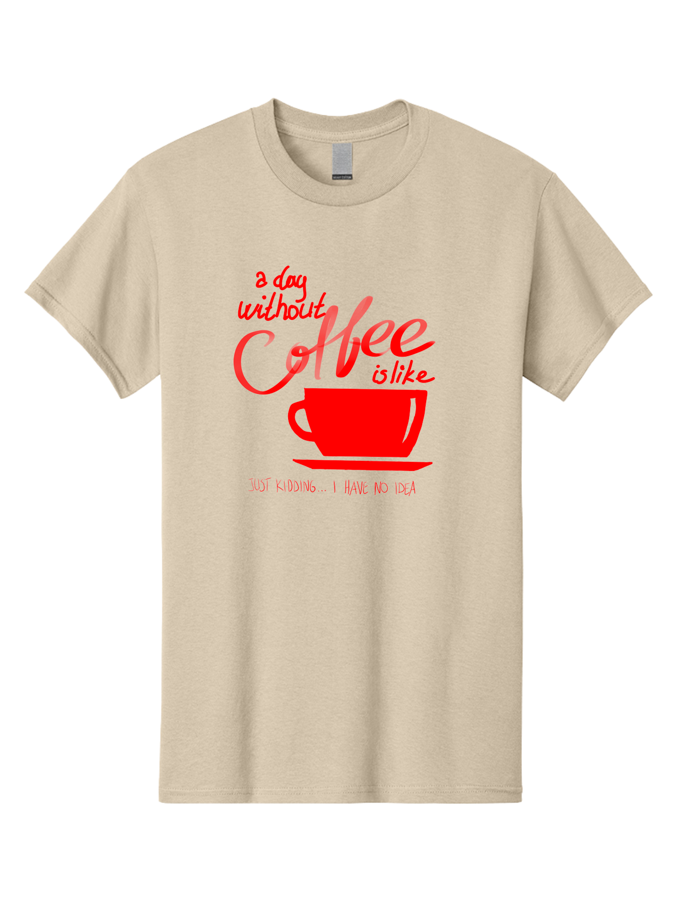 Day-Without-Coffee Men'S Graphic Tee, 100% Cotton, Comfortable Casual Summer Wear, Machine Washable, Coffee Lover, Caffeine Addiction, Morning Coffee, Coffee Quote, Coffee Humor, Coffee Joke, Red Coffee Cup - Aaa023 5