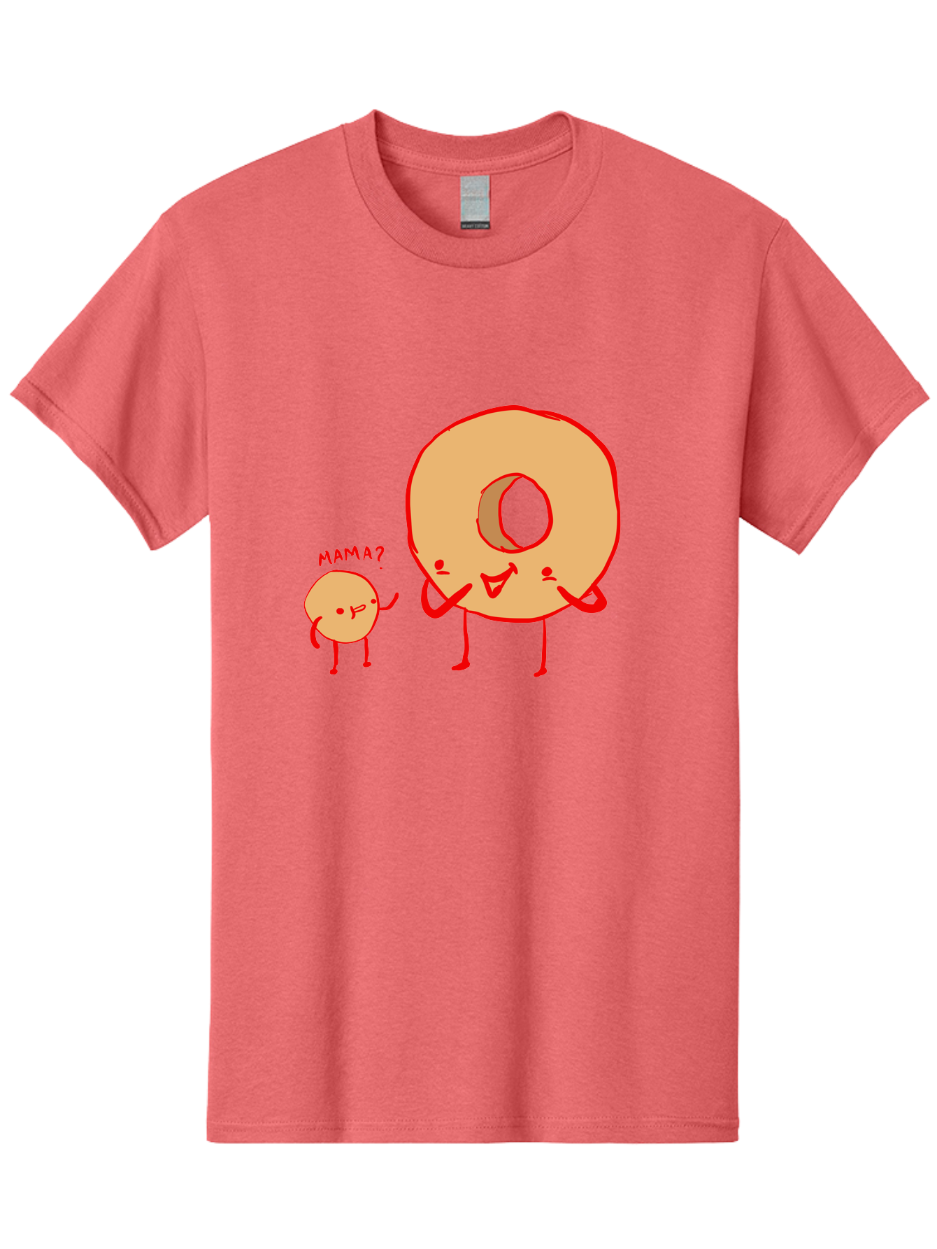 Donut-And-Ball Men'S Graphic Tee, 100% Cotton, Comfortable Casual Summer Wear, Machine Washable, Cartoon Donut, Donut Character, Cute Donut, Child Donut, Mama Donut, Sweet Treat, Funny Illustration, Donut Love, Animated Donut - Aaa026 9