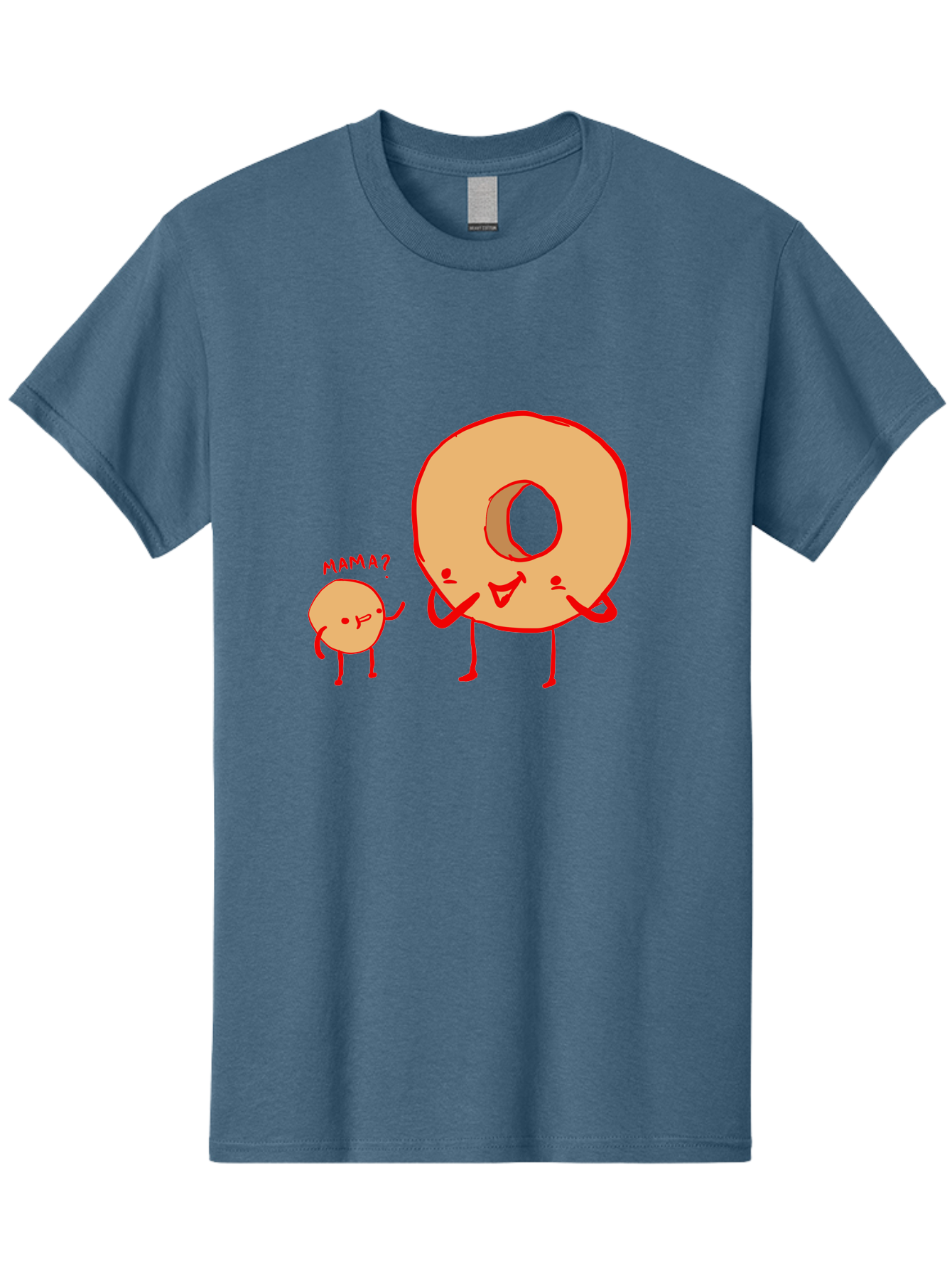 Donut-And-Ball Men'S Graphic Tee, 100% Cotton, Comfortable Casual Summer Wear, Machine Washable, Cartoon Donut, Donut Character, Cute Donut, Child Donut, Mama Donut, Sweet Treat, Funny Illustration, Donut Love, Animated Donut - Aaa026 29