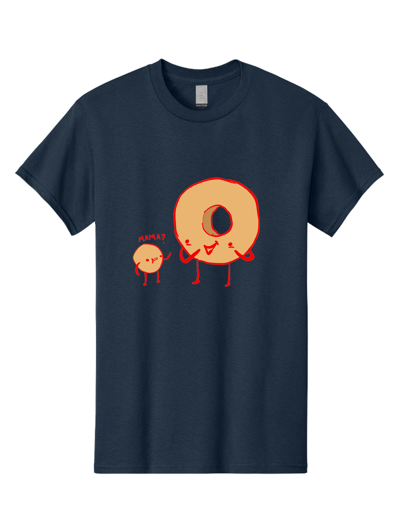 Donut-And-Ball Men'S Graphic Tee, 100% Cotton, Comfortable Casual Summer Wear, Machine Washable, Cartoon Donut, Donut Character, Cute Donut, Child Donut, Mama Donut, Sweet Treat, Funny Illustration, Donut Love, Animated Donut - Aaa026 19
