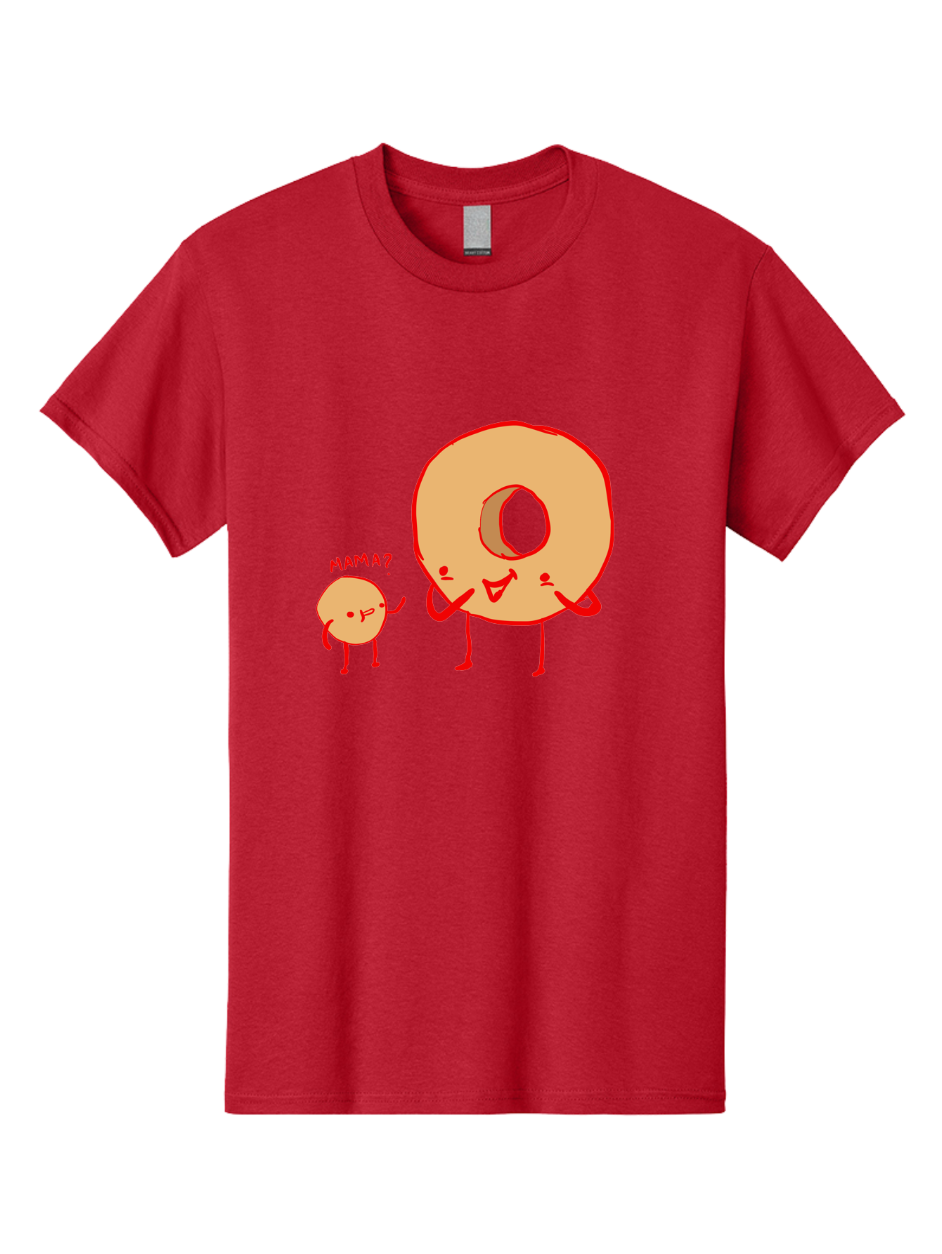 Donut-And-Ball Men'S Graphic Tee, 100% Cotton, Comfortable Casual Summer Wear, Machine Washable, Cartoon Donut, Donut Character, Cute Donut, Child Donut, Mama Donut, Sweet Treat, Funny Illustration, Donut Love, Animated Donut - Aaa026 27