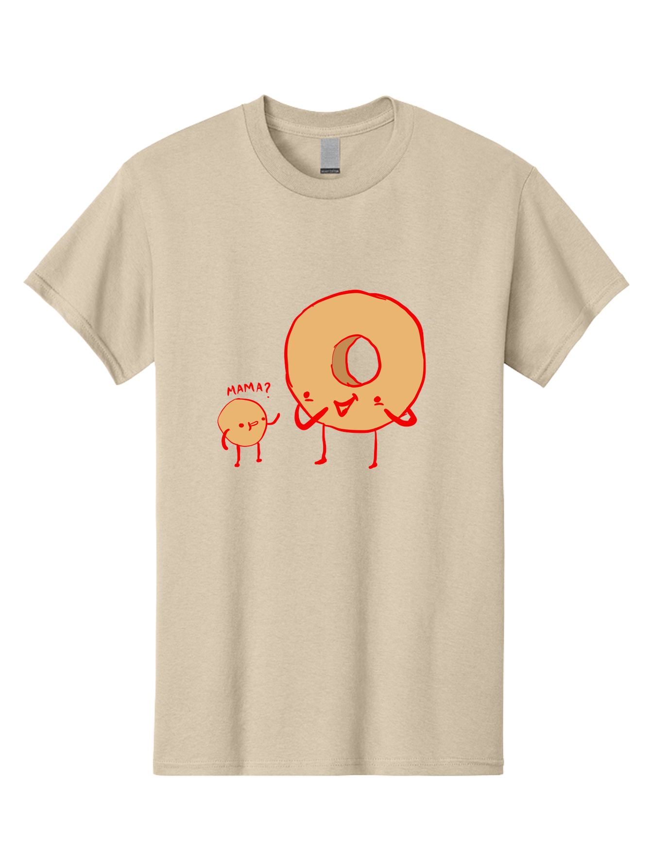 Donut-And-Ball Men'S Graphic Tee, 100% Cotton, Comfortable Casual Summer Wear, Machine Washable, Cartoon Donut, Donut Character, Cute Donut, Child Donut, Mama Donut, Sweet Treat, Funny Illustration, Donut Love, Animated Donut - Aaa026 13