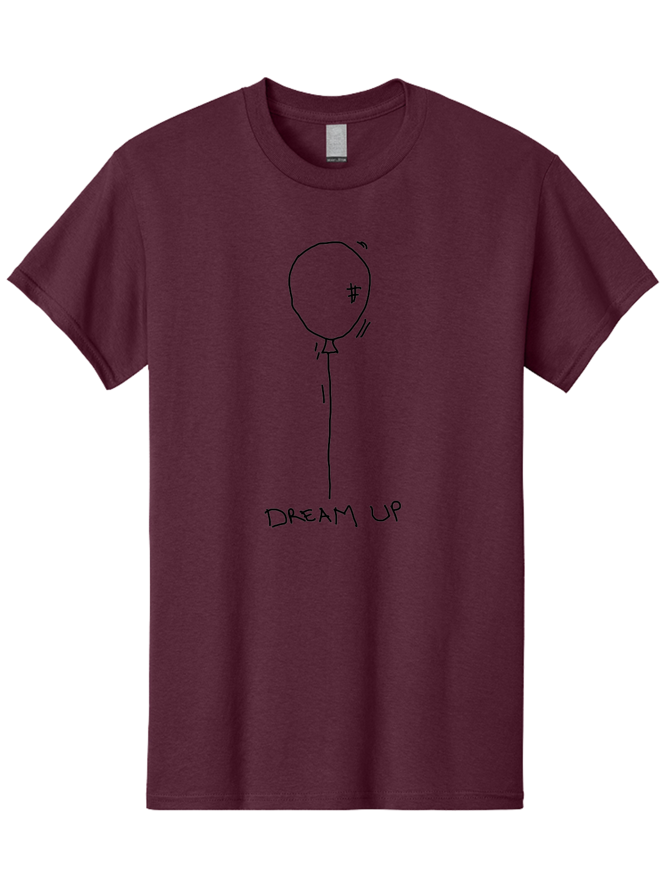 Dream-Up-Balloon Men'S Graphic Tee, 100% Cotton, Comfortable Casual Summer Wear, Machine Washable, Hand Drawn Balloon, Dream Big, Aspirations, Motivation, Inspirational Quote, Simple Illustration, Minimalistic Design, Dollar Sign Symbol - Aaa028 29