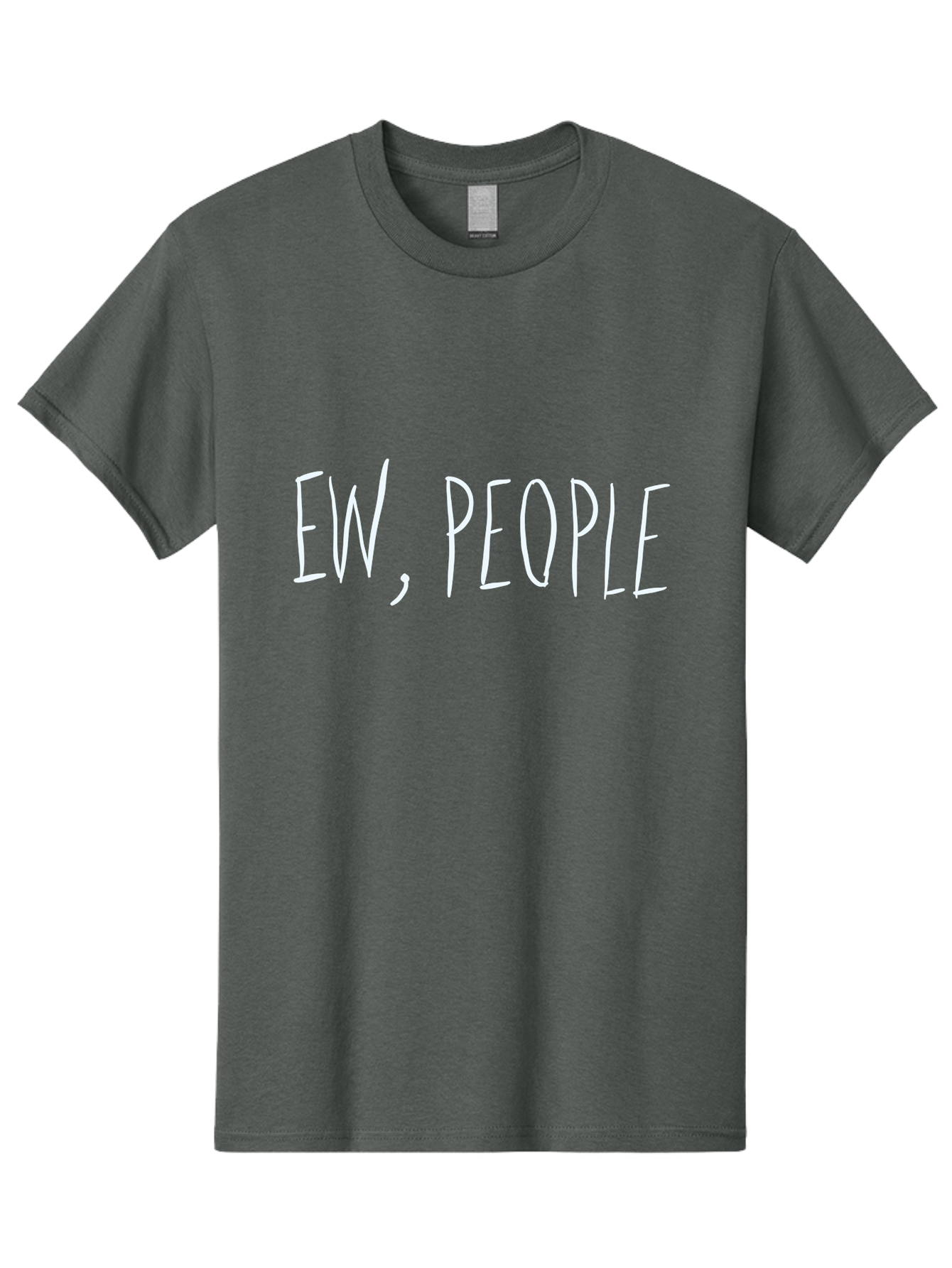 Ew-People Men'S Graphic Tee, 100% Cotton, Comfortable Casual Summer Wear, Machine Washable, Funny Quote, Witty Saying, Sassy Phrase, Relatable Humor, Playful Text, Handwriting Style, Quirky Design, Social Media Meme - Aaa034 3
