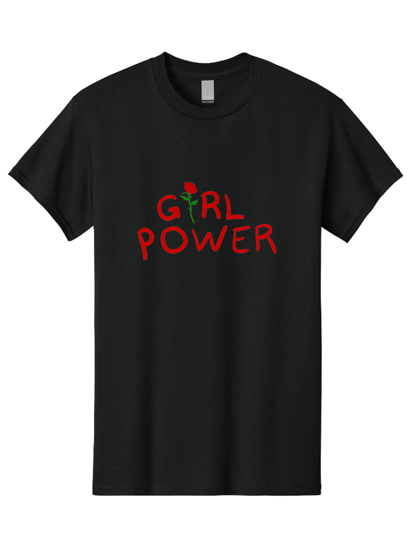 Girl-Power Men'S Graphic Tee, 100% Cotton, Comfortable Casual Summer Wear, Machine Washable, Girl Power, Feminist Movement, Empowerment, Red Rose, Symbol Of Strength, Women'S Rights, Independence - Aaa043 5