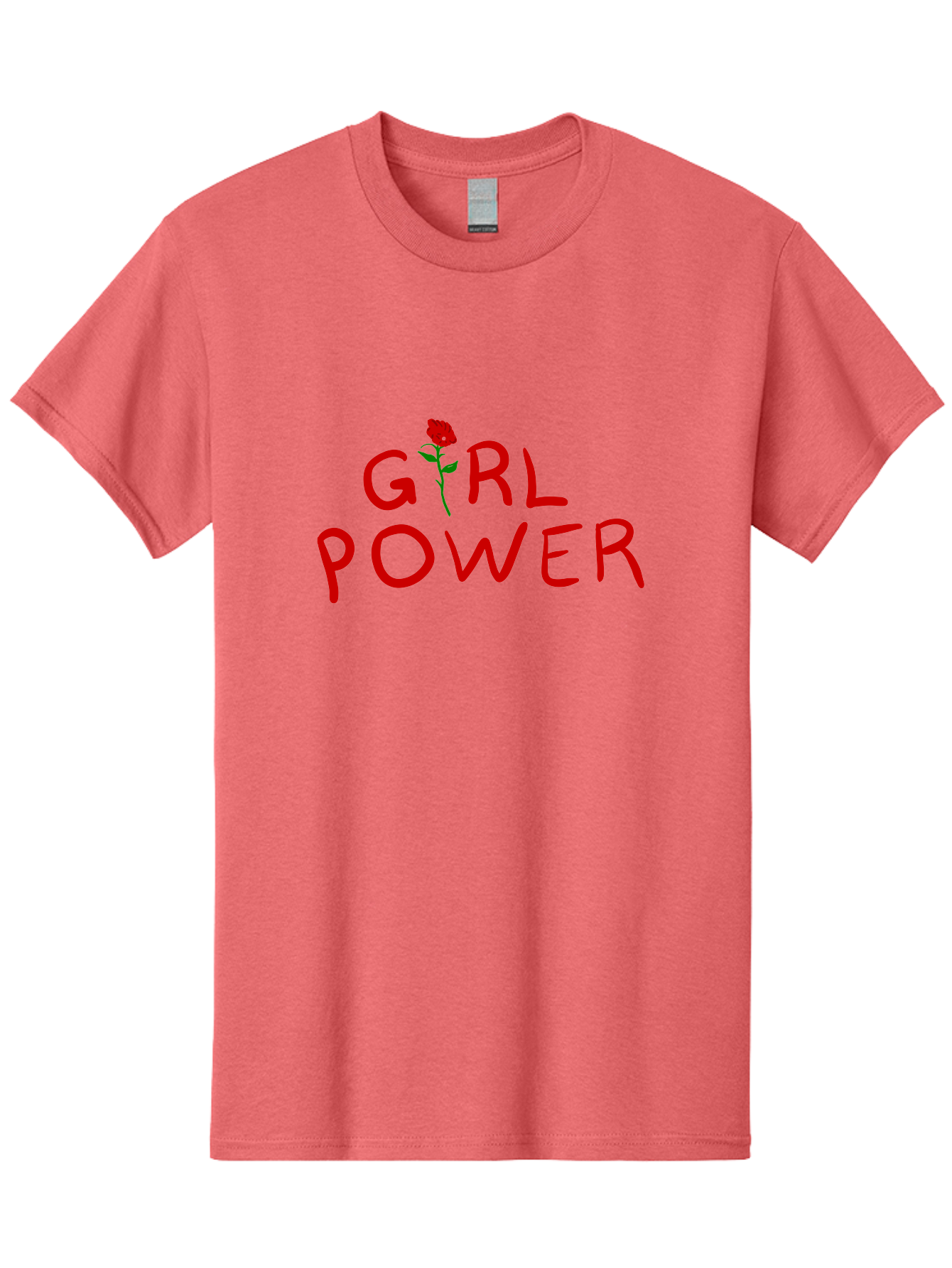 Girl-Power Men'S Graphic Tee, 100% Cotton, Comfortable Casual Summer Wear, Machine Washable, Girl Power, Feminist Movement, Empowerment, Red Rose, Symbol Of Strength, Women'S Rights, Independence - Aaa043 19