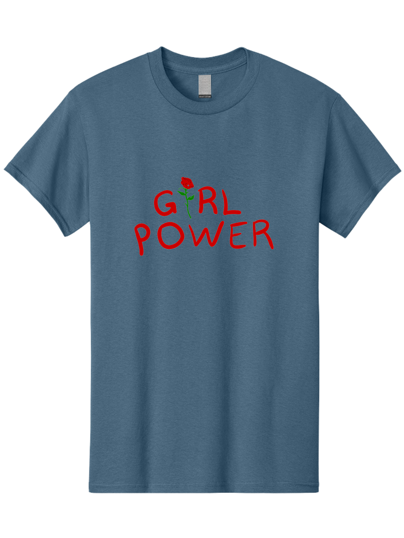 Girl-Power Men'S Graphic Tee, 100% Cotton, Comfortable Casual Summer Wear, Machine Washable, Girl Power, Feminist Movement, Empowerment, Red Rose, Symbol Of Strength, Women'S Rights, Independence - Aaa043 27