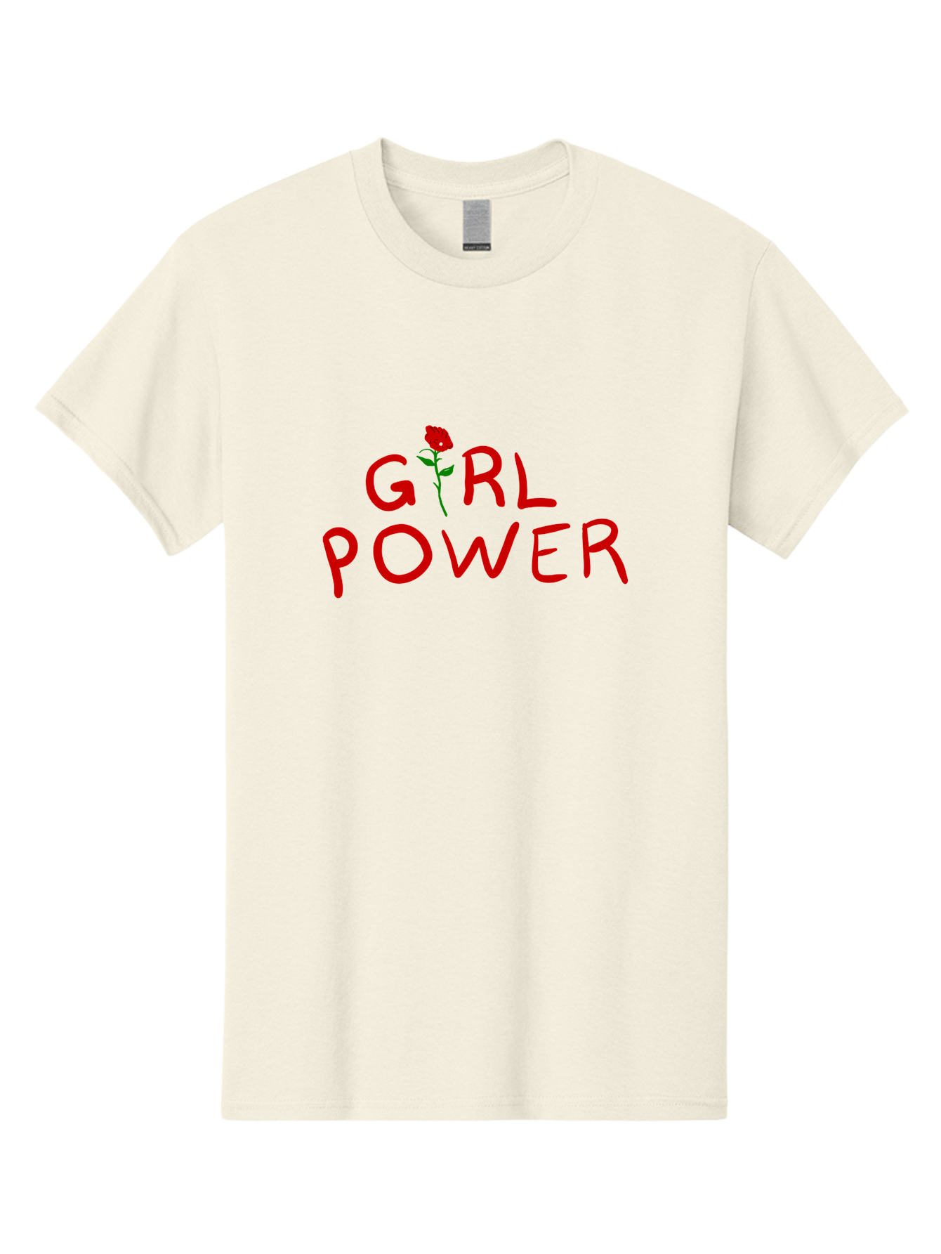 Girl-Power Men'S Graphic Tee, 100% Cotton, Comfortable Casual Summer Wear, Machine Washable, Girl Power, Feminist Movement, Empowerment, Red Rose, Symbol Of Strength, Women'S Rights, Independence - Aaa043 25