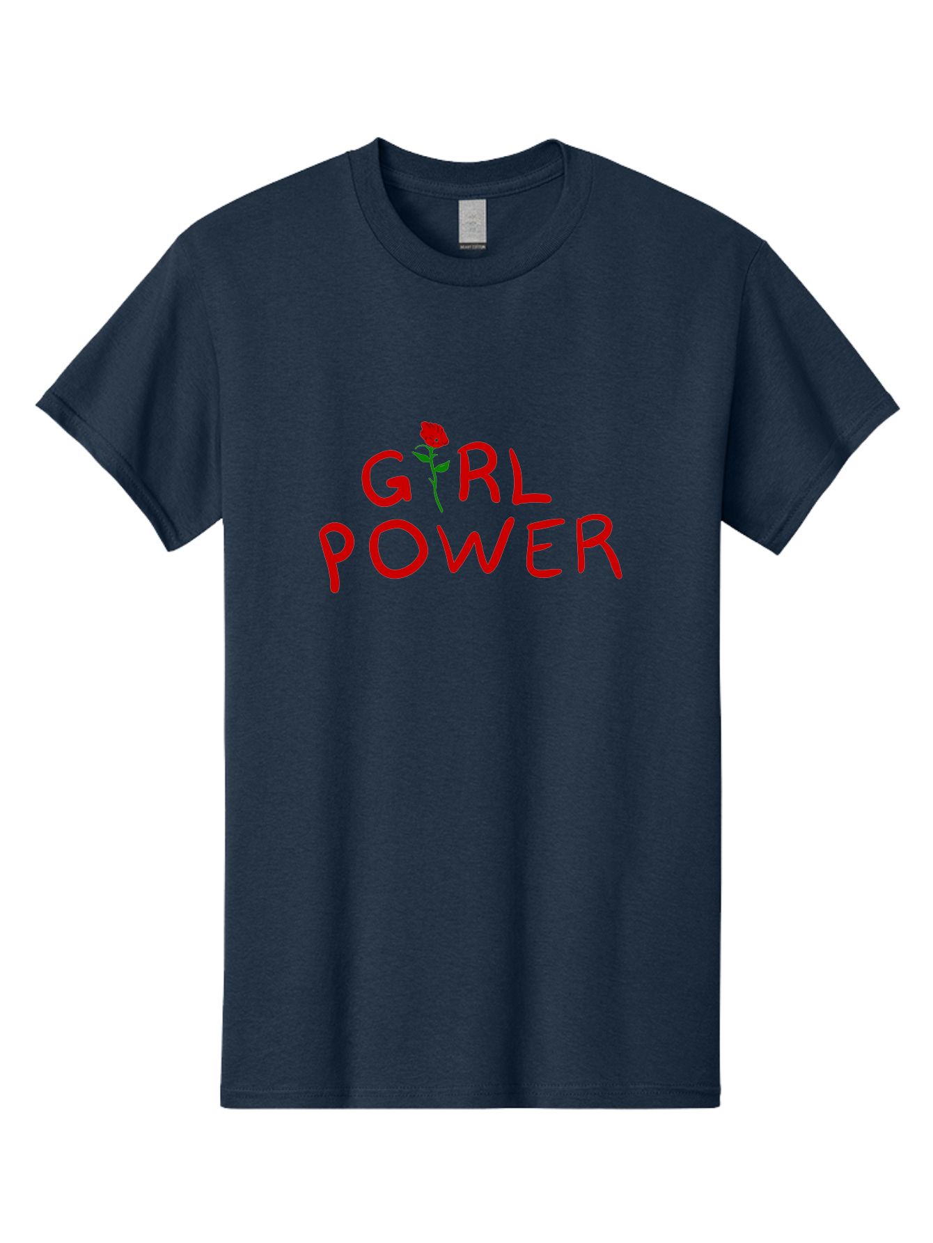 Girl-Power Men'S Graphic Tee, 100% Cotton, Comfortable Casual Summer Wear, Machine Washable, Girl Power, Feminist Movement, Empowerment, Red Rose, Symbol Of Strength, Women'S Rights, Independence - Aaa043 15