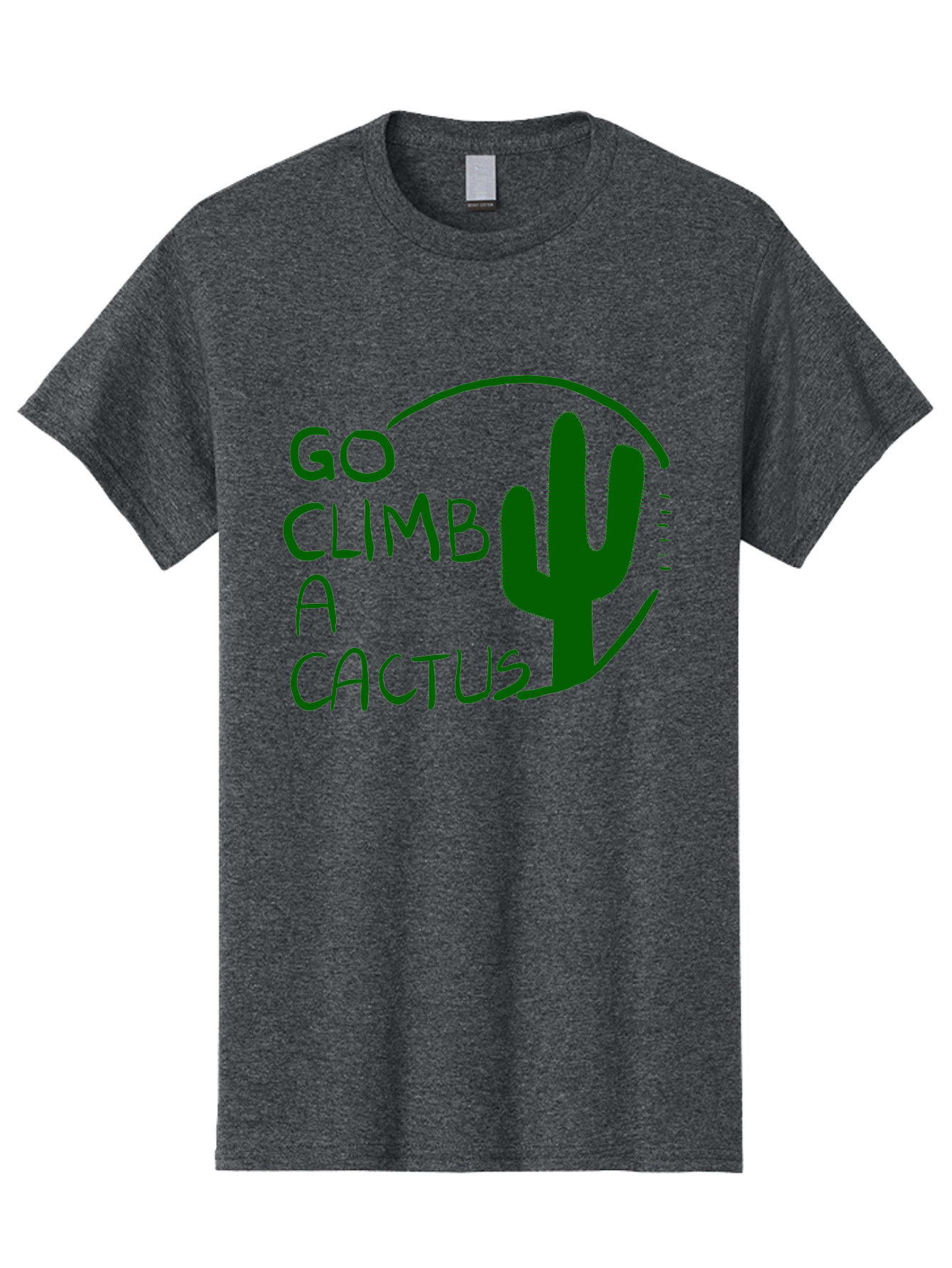 Go-Climb-A-Cactus Men'S Graphic Tee, 100% Cotton, Comfortable Casual Summer Wear, Machine Washable, Go Climb Cactus, Funny Sayings, Motivational Quotes, Satire, Humor, Adventure, Outdoors, Quirky, Cactus Love, Sarcasm - Aaa047 5
