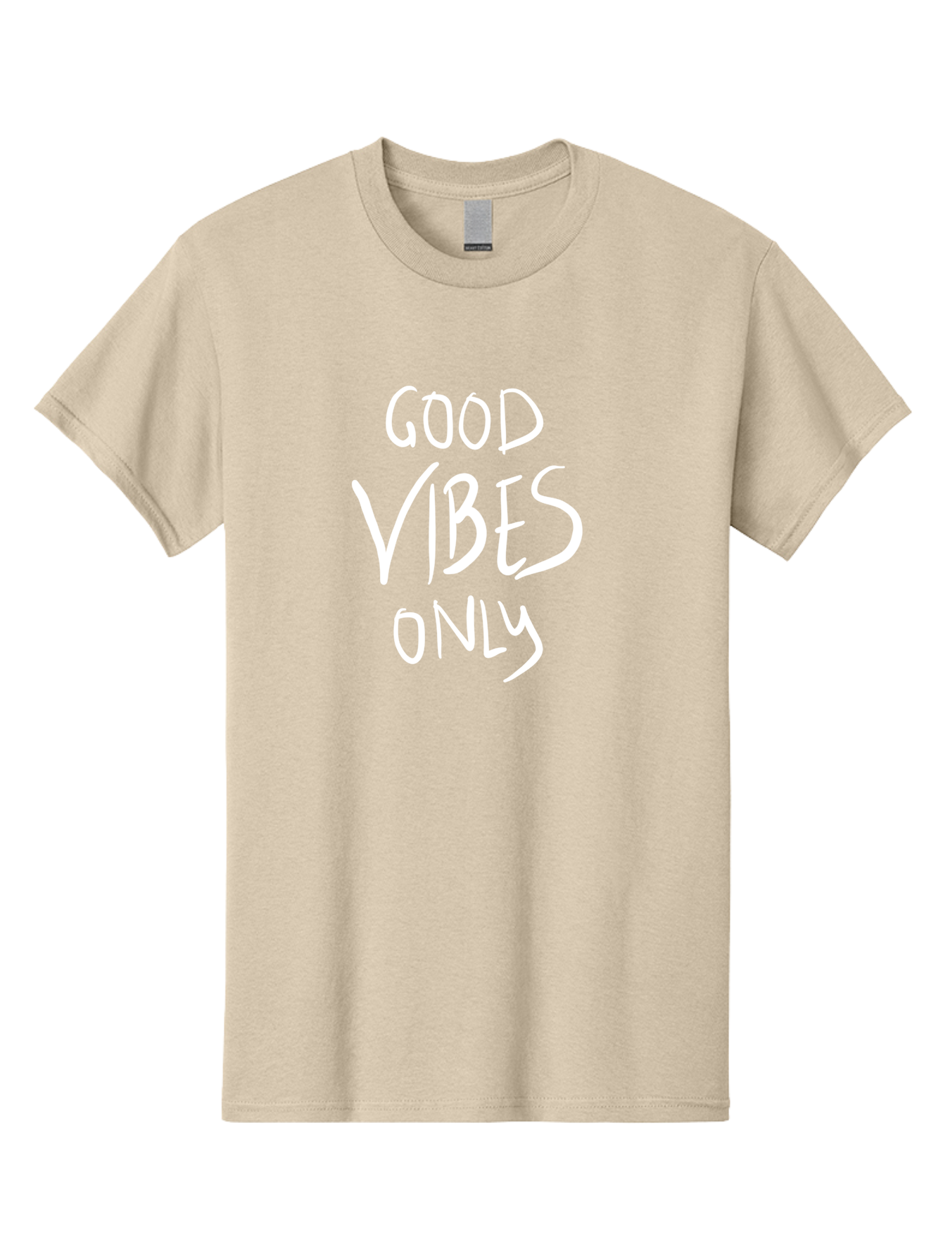 Good-Vibes-Only Men'S Graphic Tee, 100% Cotton, Comfortable Casual Summer Wear, Machine Washable, Positive Affirmations, Motivational Quotes, Good Vibes Only, Positivity, Inspiring Messages, Uplifting Quotes, Happy Thoughts - Aaa048 27