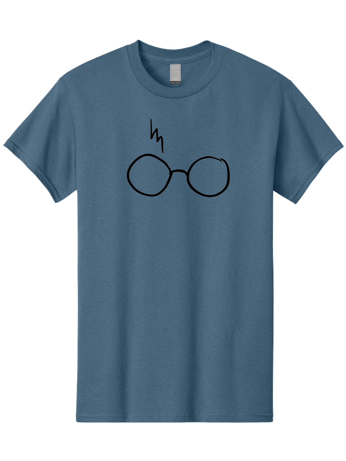 Harry-Potter-Glasses Men'S Graphic Tee, 100% Cotton, Comfortable Casual Summer Wear, Machine Washable, Harry Potter Glasses, Round Glasses, Lightning Bolt, Iconic Symbol, Harry Potter Character, Wizarding World, Magic, Fantasy, - Aaa051 25