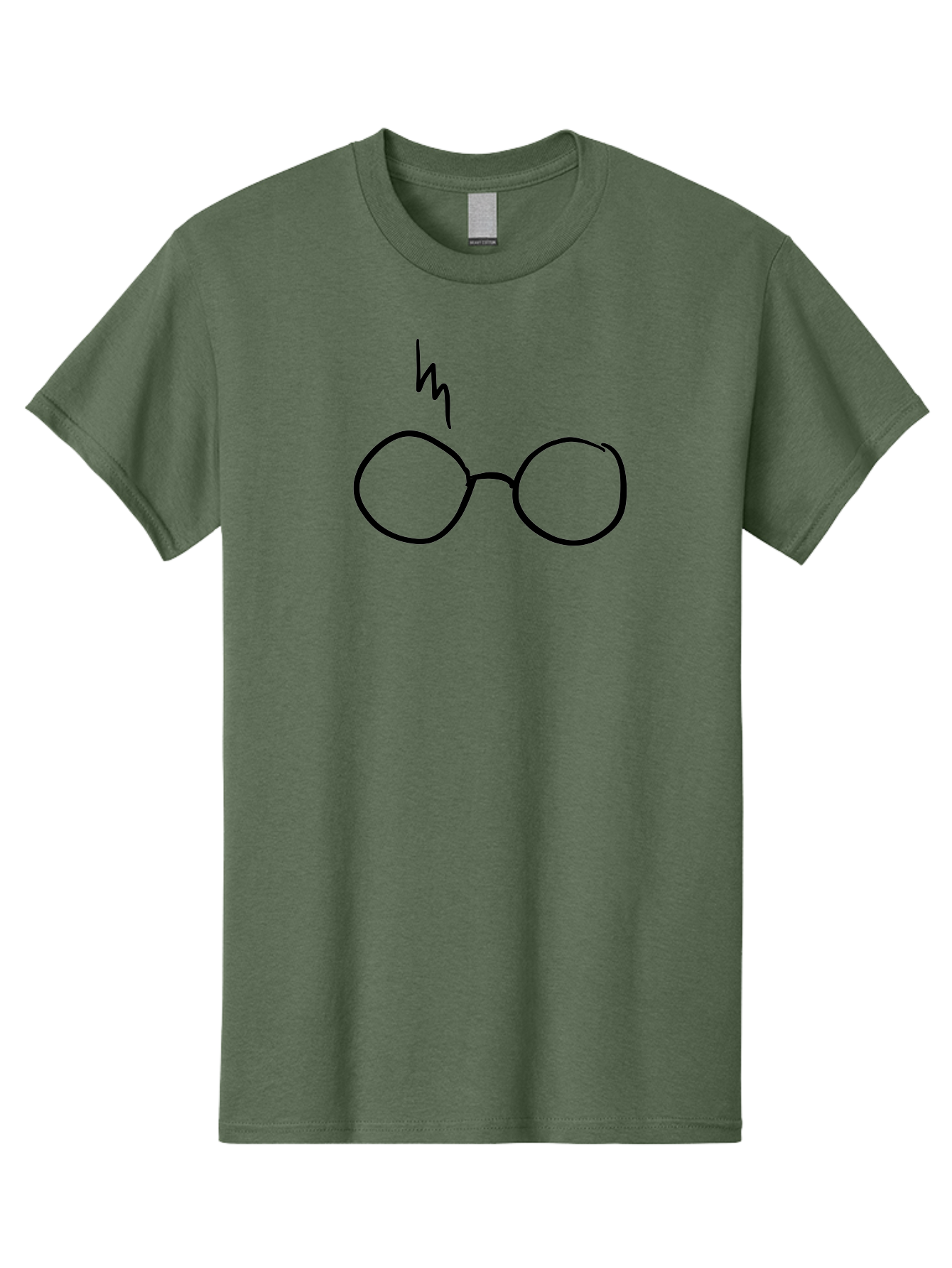 Harry-Potter-Glasses Men'S Graphic Tee, 100% Cotton, Comfortable Casual Summer Wear, Machine Washable, Harry Potter Glasses, Round Glasses, Lightning Bolt, Iconic Symbol, Harry Potter Character, Wizarding World, Magic, Fantasy, - Aaa051 3