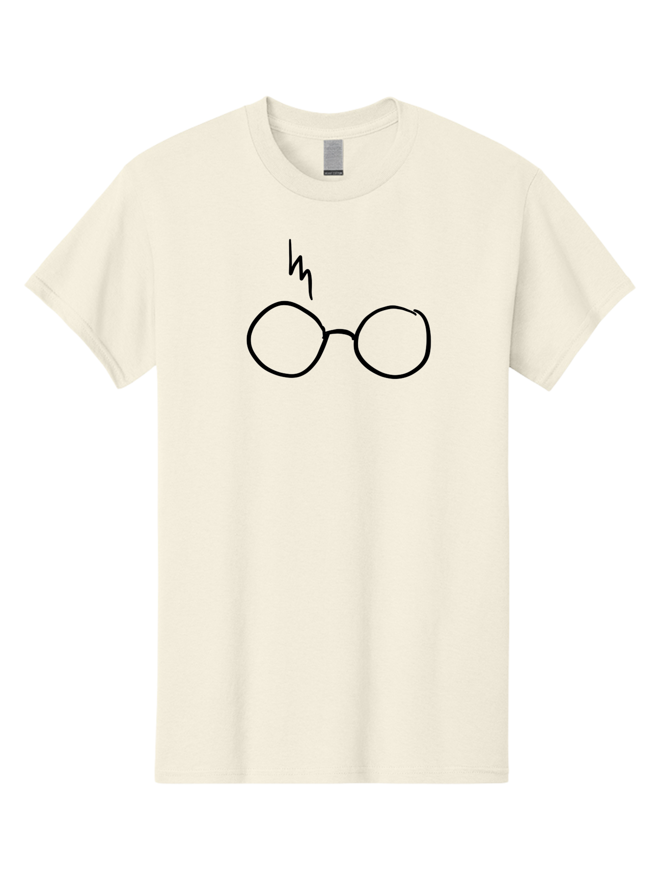 Harry-Potter-Glasses Men'S Graphic Tee, 100% Cotton, Comfortable Casual Summer Wear, Machine Washable, Harry Potter Glasses, Round Glasses, Lightning Bolt, Iconic Symbol, Harry Potter Character, Wizarding World, Magic, Fantasy, - Aaa051 21