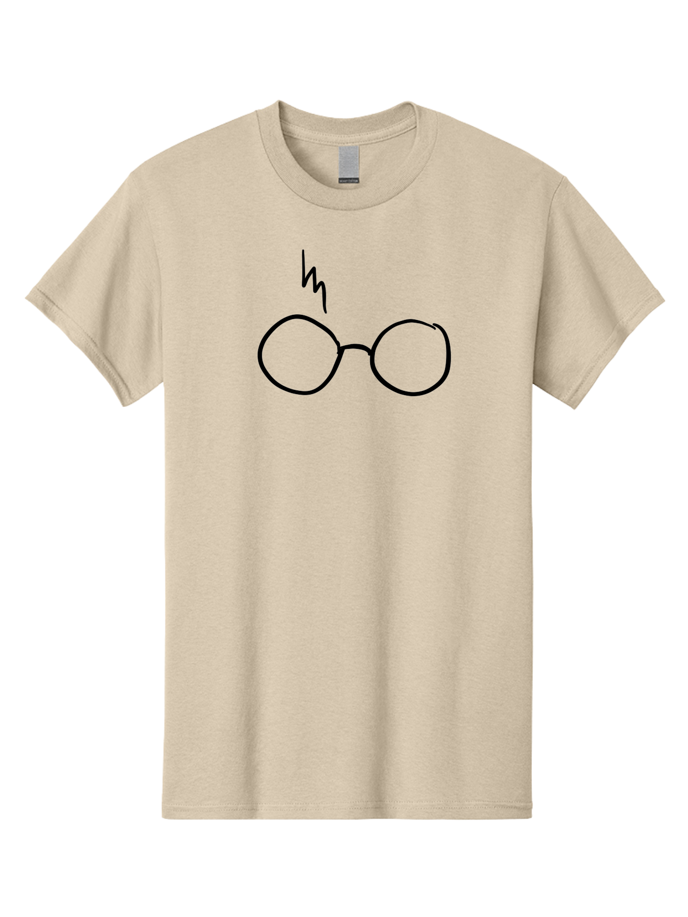 Harry-Potter-Glasses Men'S Graphic Tee, 100% Cotton, Comfortable Casual Summer Wear, Machine Washable, Harry Potter Glasses, Round Glasses, Lightning Bolt, Iconic Symbol, Harry Potter Character, Wizarding World, Magic, Fantasy, - Aaa051 23
