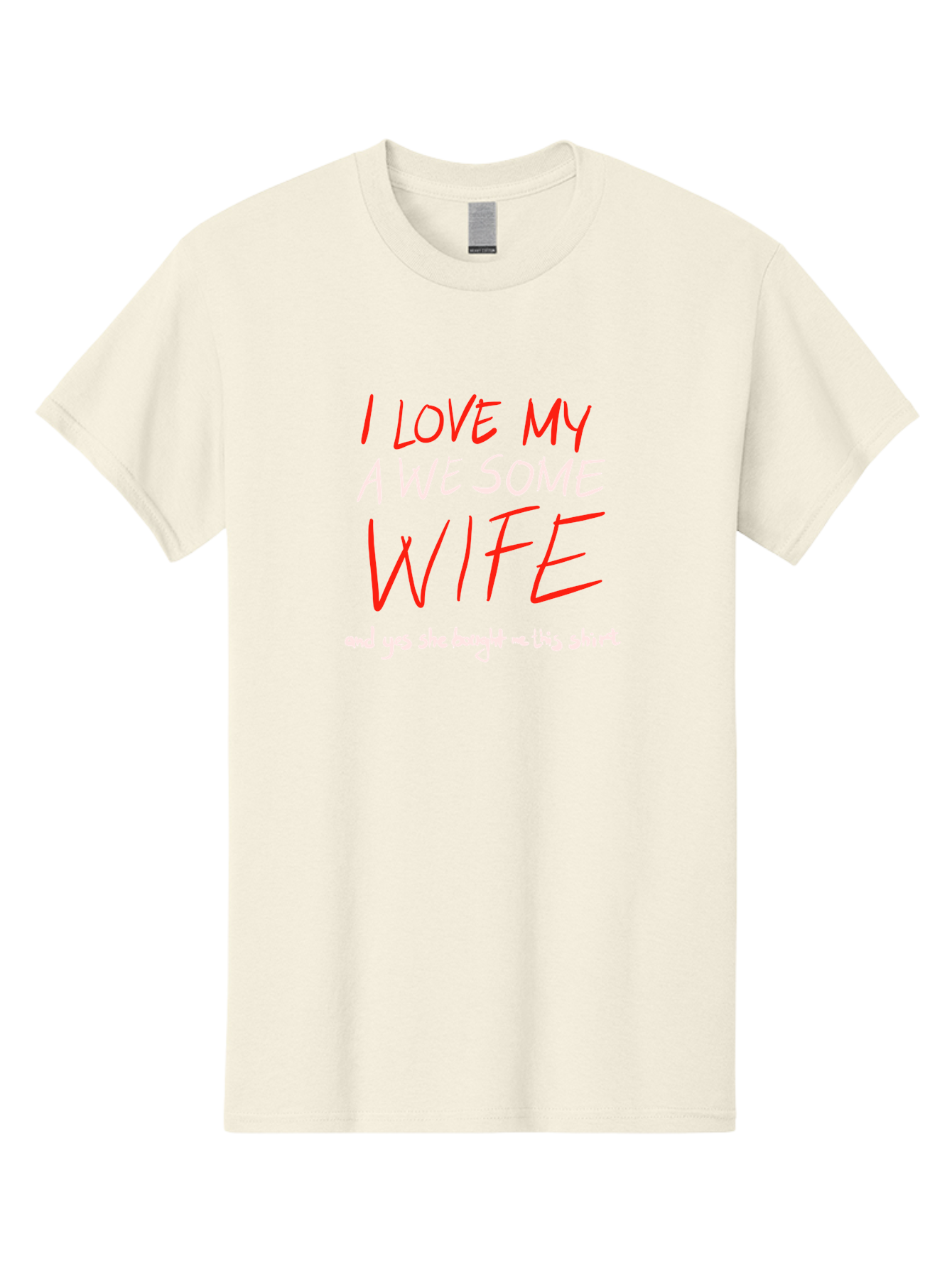 I-Love-My-A-We-Some-Wife Men'S Graphic Tee, 100% Cotton, Comfortable Casual Summer Wear, Machine Washable, Love My Wife, Funny Quote, Husband And Wife, Romantic Quote, Couples Gift, Relationship Humor, Punny Text, Witty Saying, - Aaa068 19