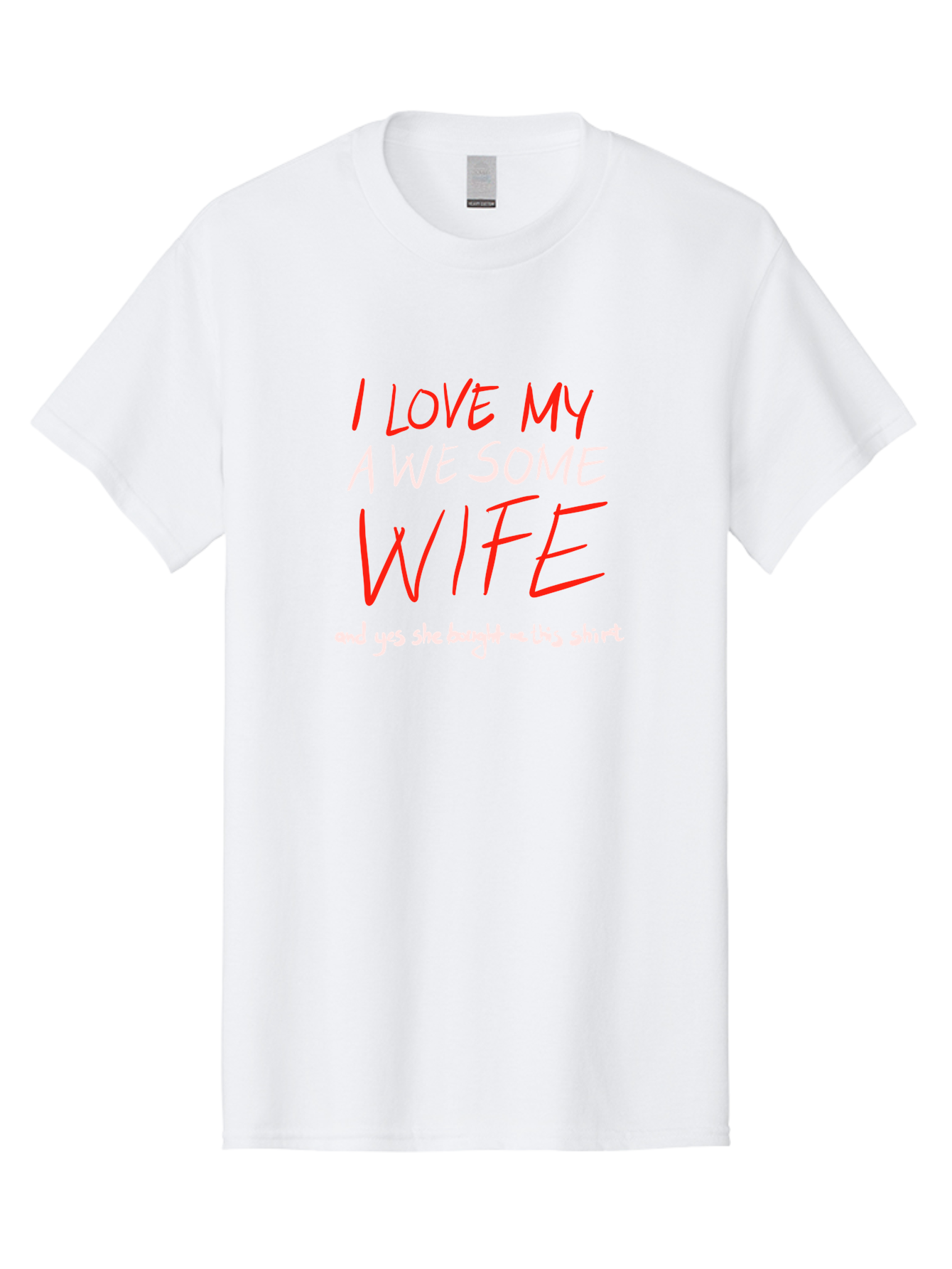 I-Love-My-A-We-Some-Wife Men'S Graphic Tee, 100% Cotton, Comfortable Casual Summer Wear, Machine Washable, Love My Wife, Funny Quote, Husband And Wife, Romantic Quote, Couples Gift, Relationship Humor, Punny Text, Witty Saying, - Aaa068 17