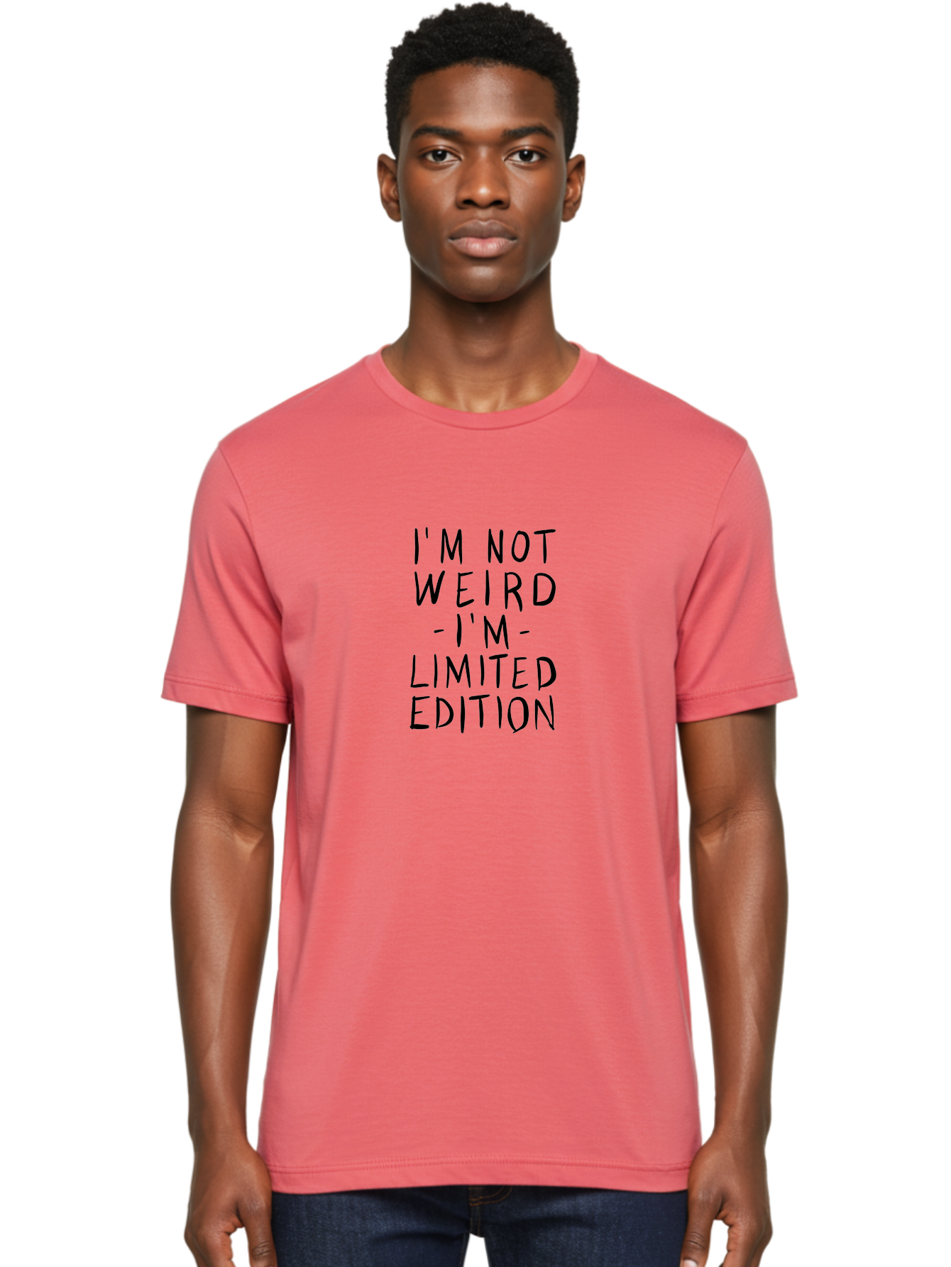 I-M-Not-Weird-I-M-Limited-Edition Men'S Graphic Tee, 100% Cotton, Comfortable Casual Summer Wear, Machine Washable, Unique Personality, Quirky Humor, Inspirational Quote, Funny Saying, Motivational Phrase, Self-Acceptance, Individuality, - Aaa071 10
