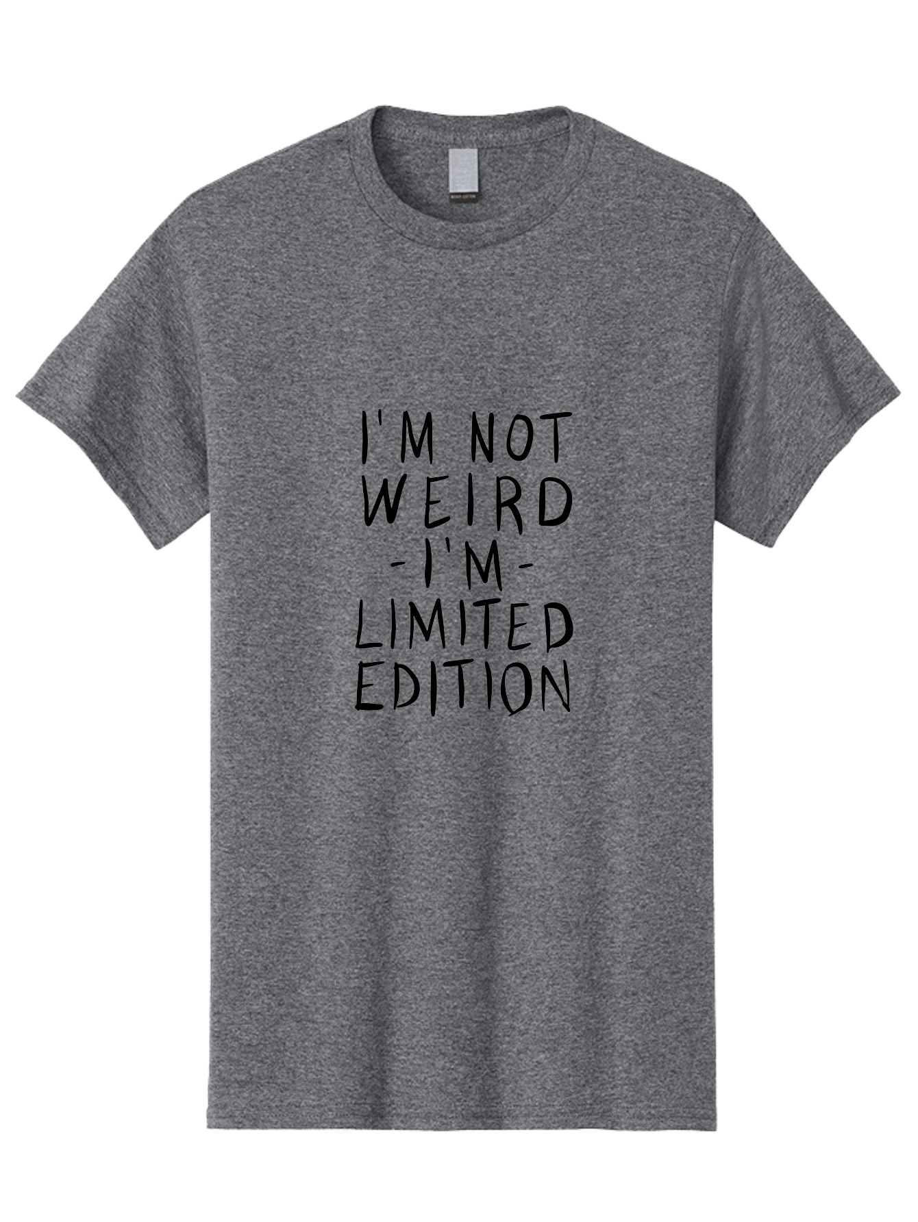 I-M-Not-Weird-I-M-Limited-Edition Men'S Graphic Tee, 100% Cotton, Comfortable Casual Summer Wear, Machine Washable, Unique Personality, Quirky Humor, Inspirational Quote, Funny Saying, Motivational Phrase, Self-Acceptance, Individuality, - Aaa071 3