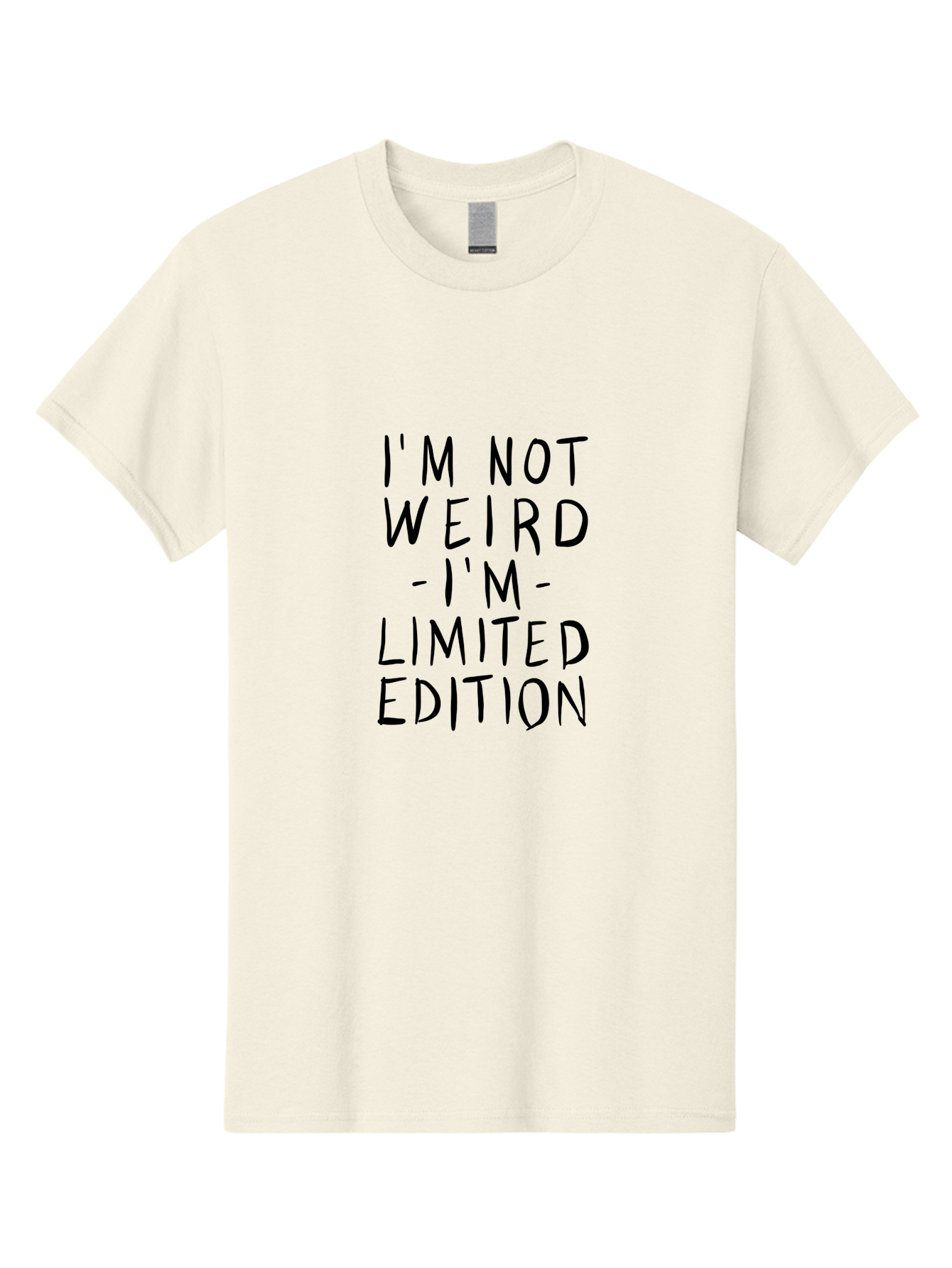 I-M-Not-Weird-I-M-Limited-Edition Men'S Graphic Tee, 100% Cotton, Comfortable Casual Summer Wear, Machine Washable, Unique Personality, Quirky Humor, Inspirational Quote, Funny Saying, Motivational Phrase, Self-Acceptance, Individuality, - Aaa071 1