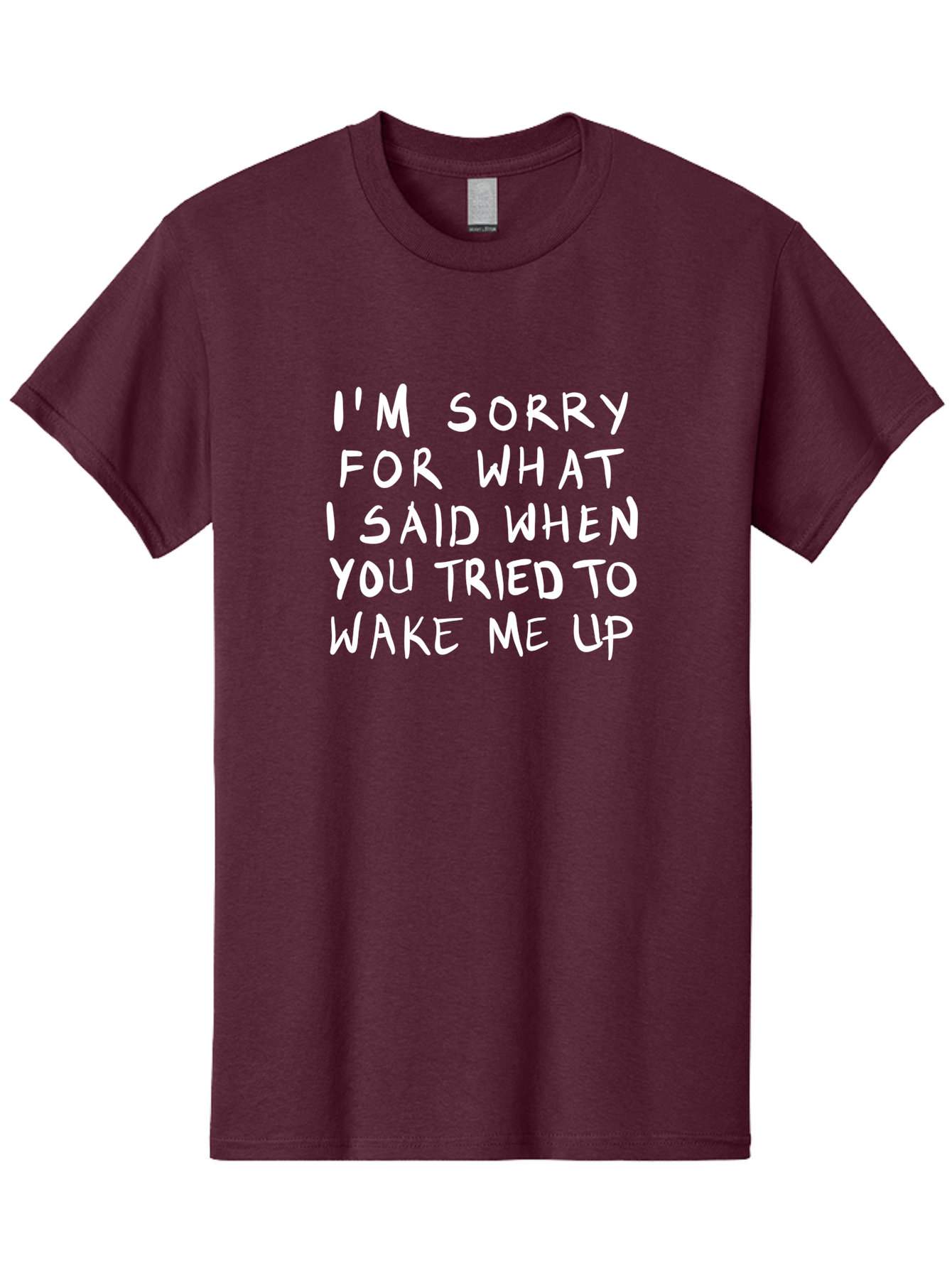 I-M-Sorry-For-What-I-Said-When-You-Tried-To-Wake-Me-Up Men'S Graphic Tee, 100% Cotton, Comfortable Casual Summer Wear, Machine Washable, Apology Message, Funny Quotes, Morning Humor, Wake Up Humor, Grumpy Morning, Sarcastic Apology, - Aaa074 29