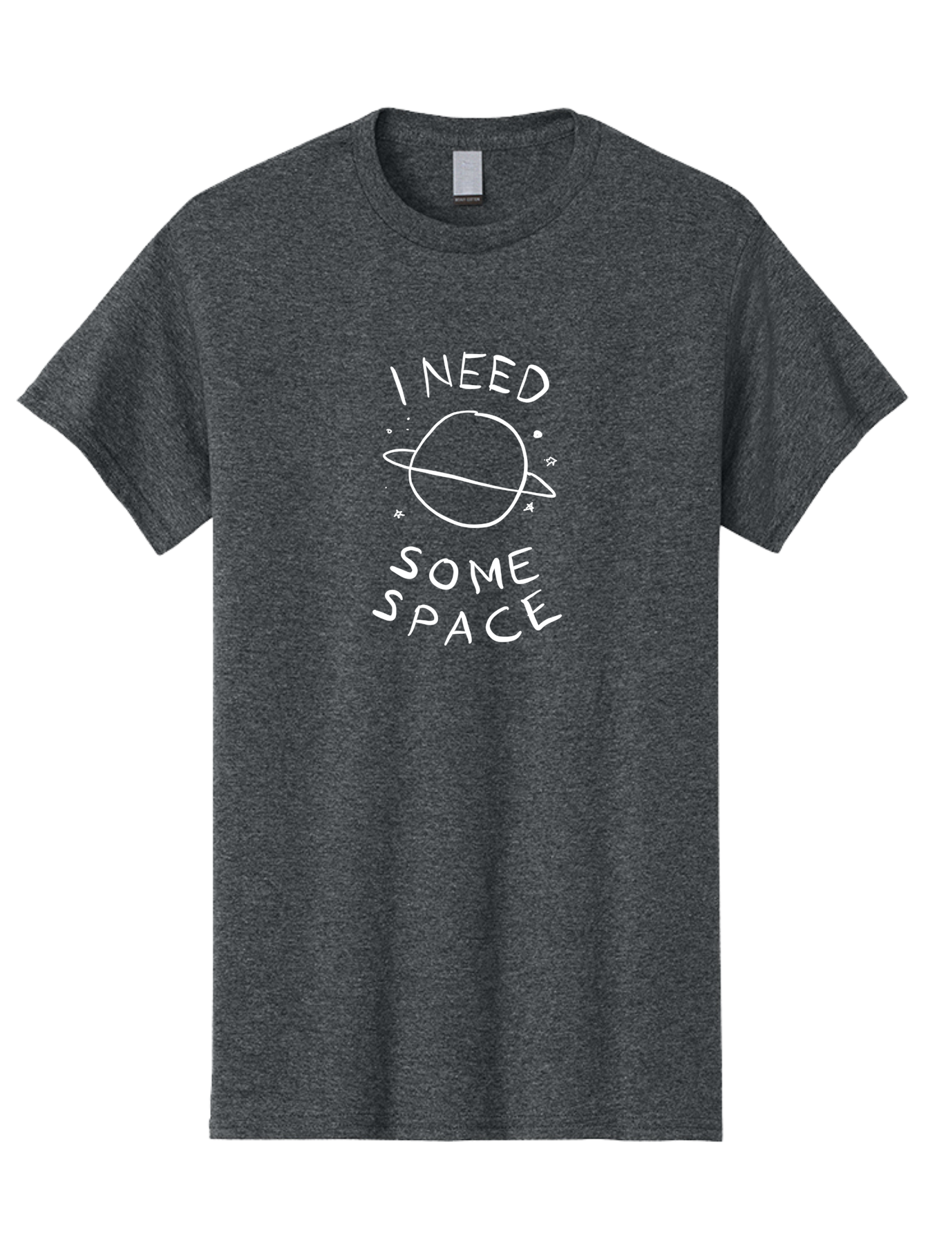 I-Need-Some-Space Men'S Graphic Tee, 100% Cotton, Comfortable Casual Summer Wear, Machine Washable, Saturn, Planet, Hand-Drawn Illustration, Quirky Design, Humorous Quote, Minimalistic Art, Simplicity, Celestial Body, Ringed Planet, - Aaa075 29