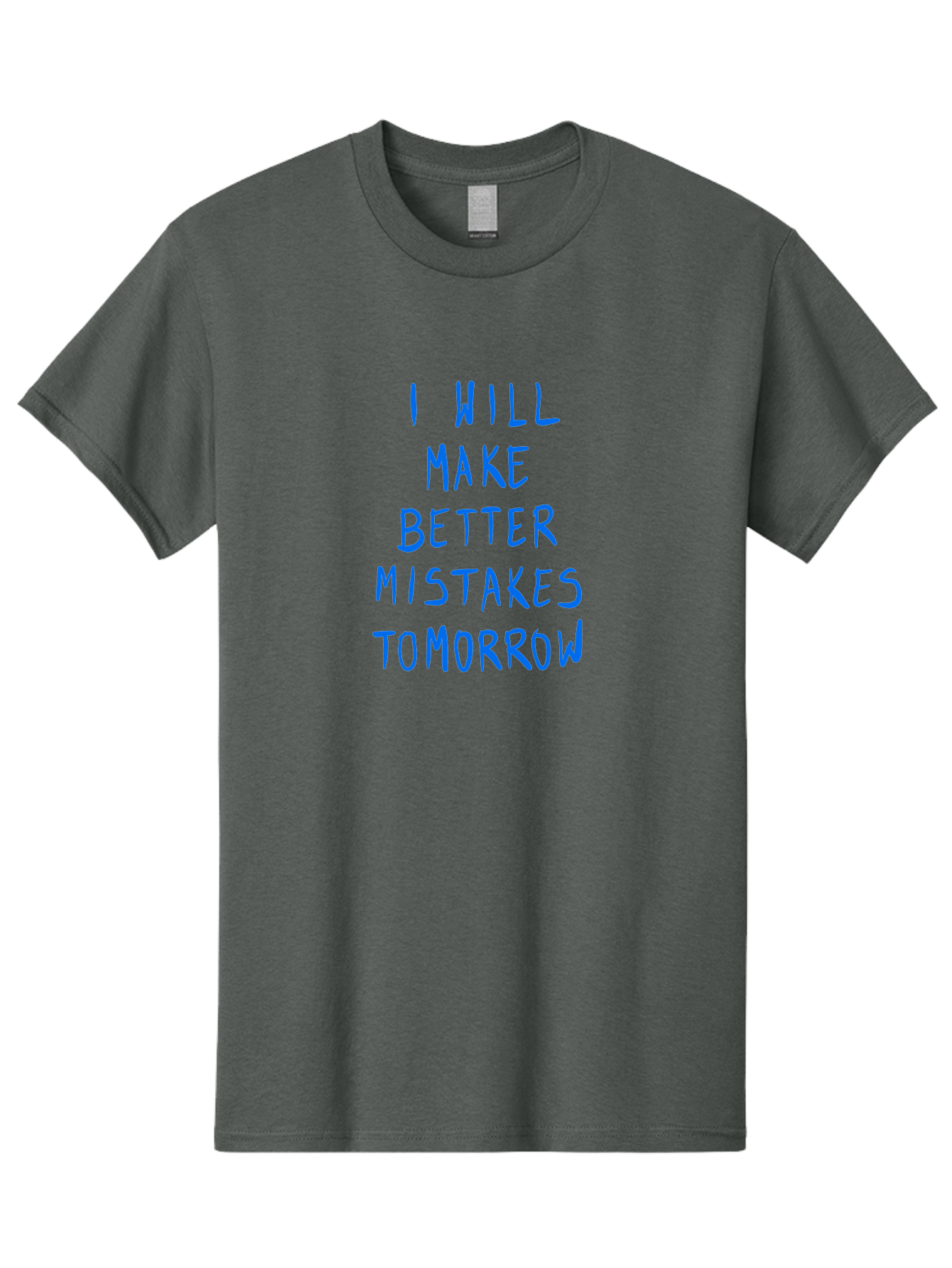 I-Will-Make-Better-Mistakes-Tomorrow Men'S Graphic Tee, 100% Cotton, Comfortable Casual Summer Wear, Machine Washable, Motivational Quote, Inspirational Saying, Humorous Phrase, Daily Affirmation, Self-Improvement, Personal Growth, - Aaa080 9