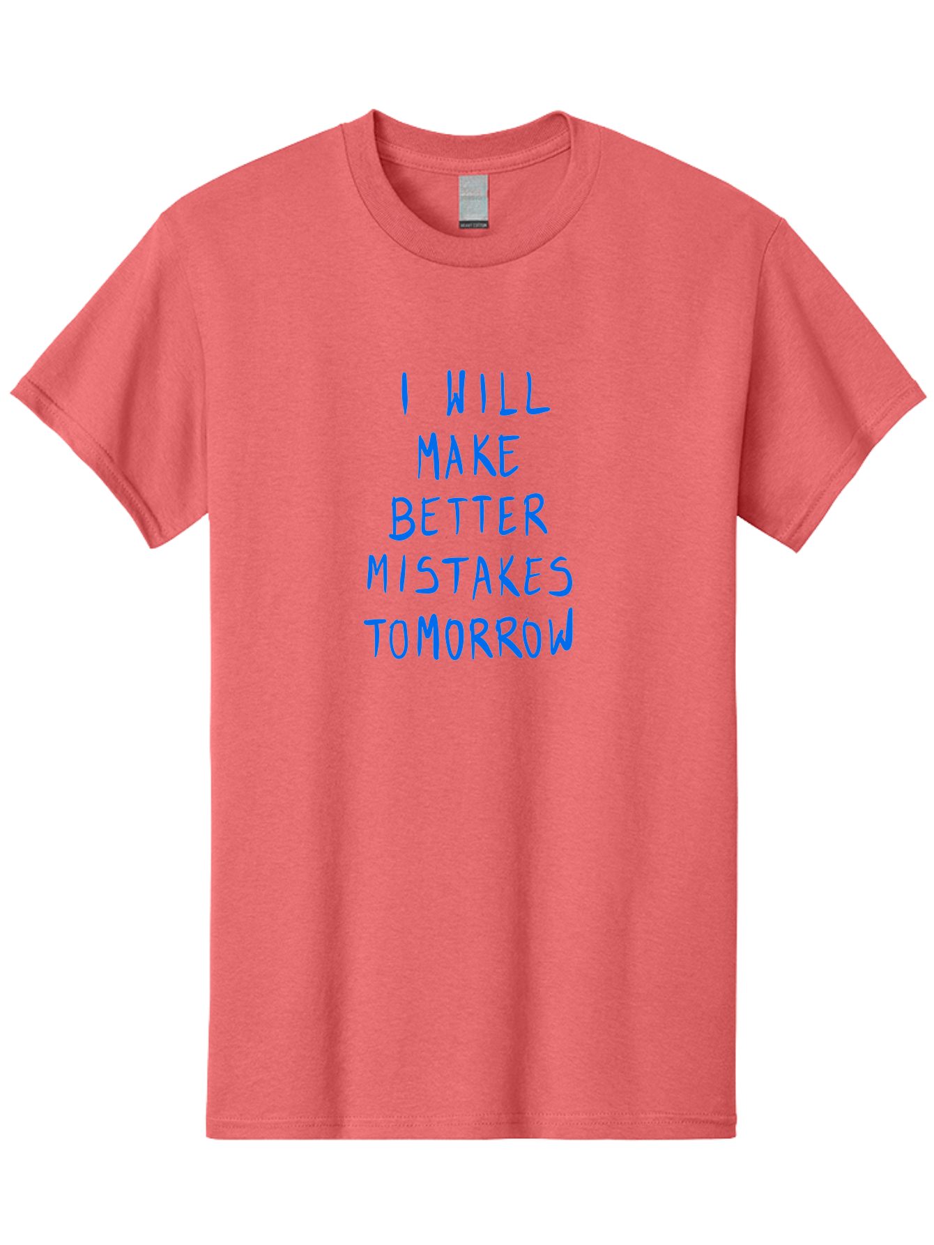 I-Will-Make-Better-Mistakes-Tomorrow Men'S Graphic Tee, 100% Cotton, Comfortable Casual Summer Wear, Machine Washable, Motivational Quote, Inspirational Saying, Humorous Phrase, Daily Affirmation, Self-Improvement, Personal Growth, - Aaa080 3