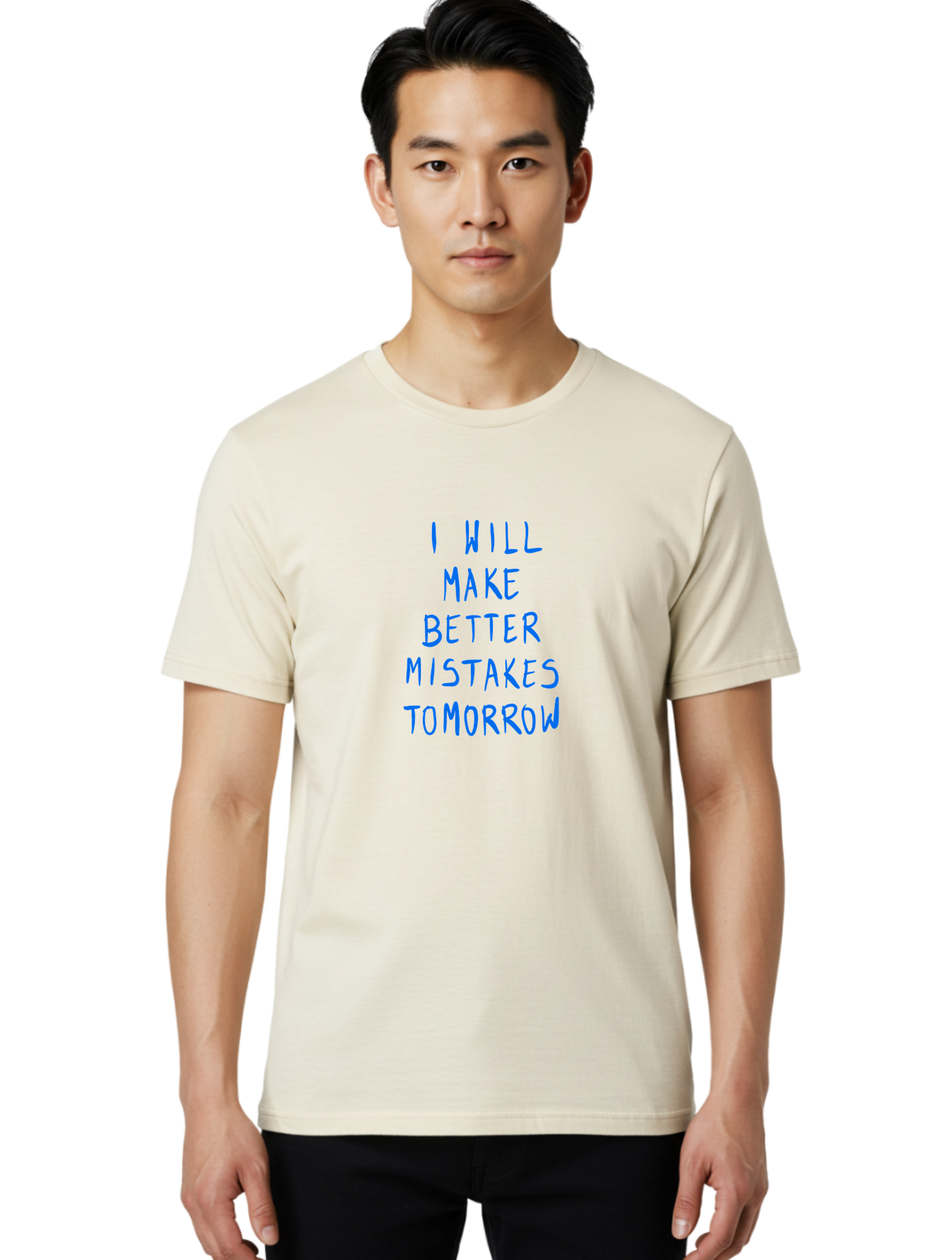 I-Will-Make-Better-Mistakes-Tomorrow Men'S Graphic Tee, 100% Cotton, Comfortable Casual Summer Wear, Machine Washable, Motivational Quote, Inspirational Saying, Humorous Phrase, Daily Affirmation, Self-Improvement, Personal Growth, - Aaa080 22