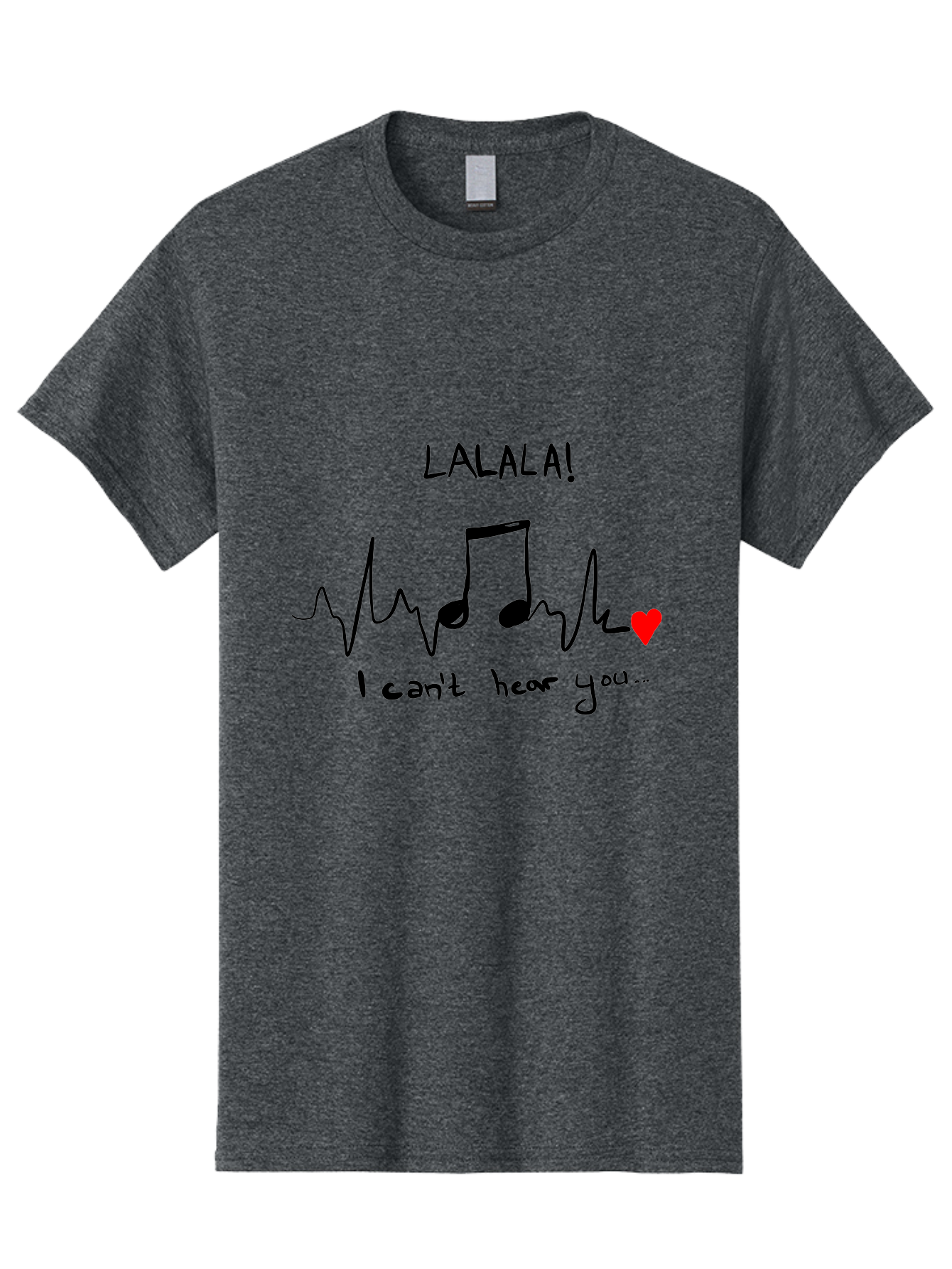 Lalala Men'S Graphic Tee, 100% Cotton, Comfortable Casual Summer Wear, Machine Washable, Musical Notes, Heartbeat Rhythm, Love Symbol, Melody, Harmony, Music Art, Quirky Design - Aaa085 11