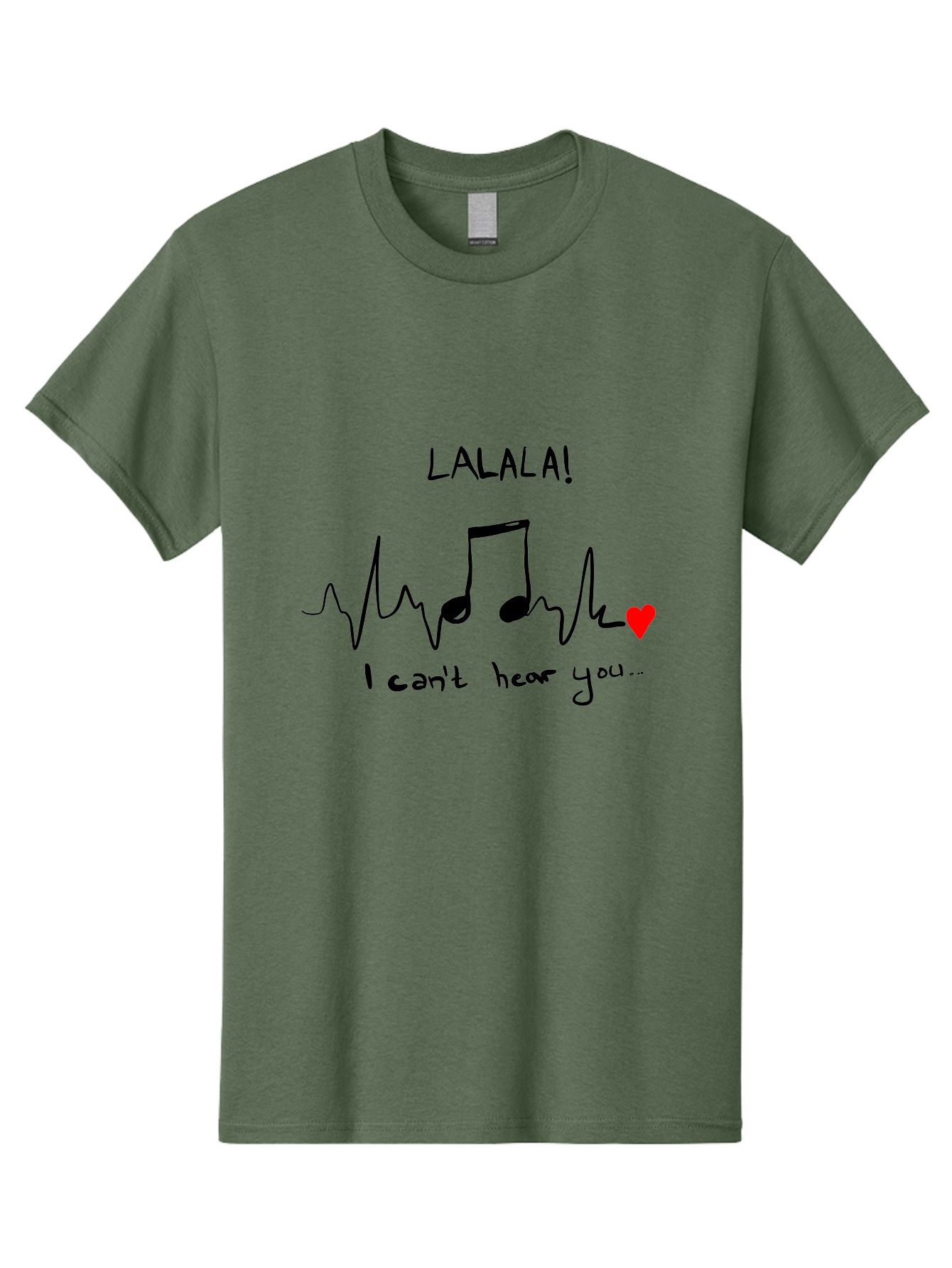 Lalala Men'S Graphic Tee, 100% Cotton, Comfortable Casual Summer Wear, Machine Washable, Musical Notes, Heartbeat Rhythm, Love Symbol, Melody, Harmony, Music Art, Quirky Design - Aaa085 19