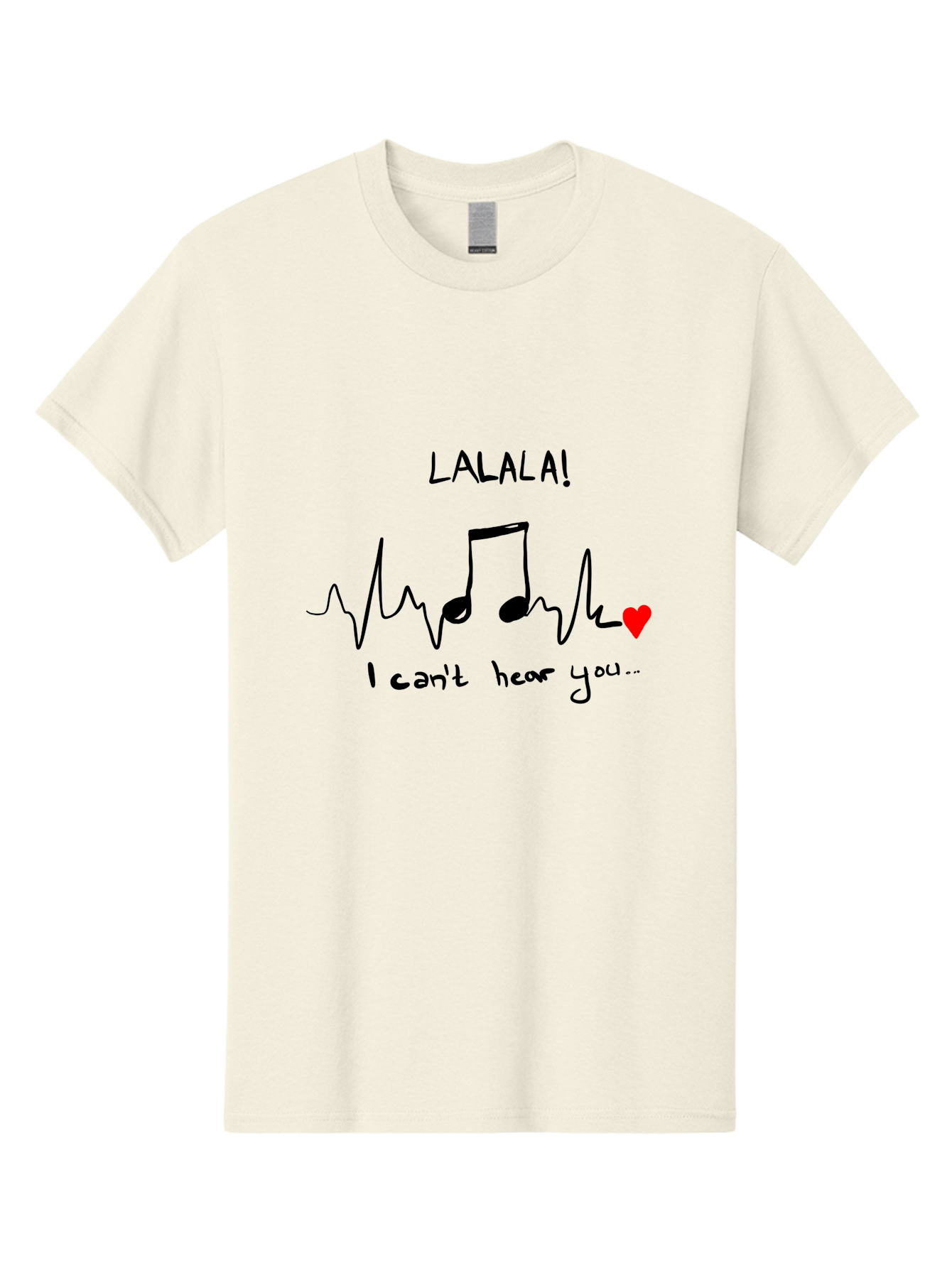 Lalala Men'S Graphic Tee, 100% Cotton, Comfortable Casual Summer Wear, Machine Washable, Musical Notes, Heartbeat Rhythm, Love Symbol, Melody, Harmony, Music Art, Quirky Design - Aaa085 5