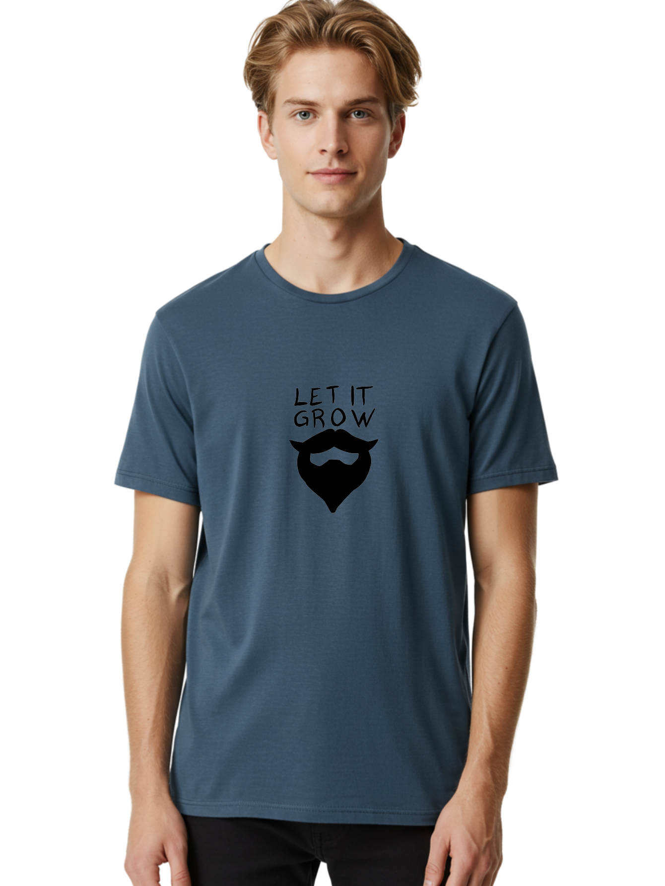 Let-It-Grow Men'S Graphic Tee, 100% Cotton, Comfortable Casual Summer Wear, Machine Washable, Beard Care, Facial Hair, Grooming, Let It Grow, Beard Growth, Hipster Style, Beard Maintenance, Beard Products - Aaa086 4