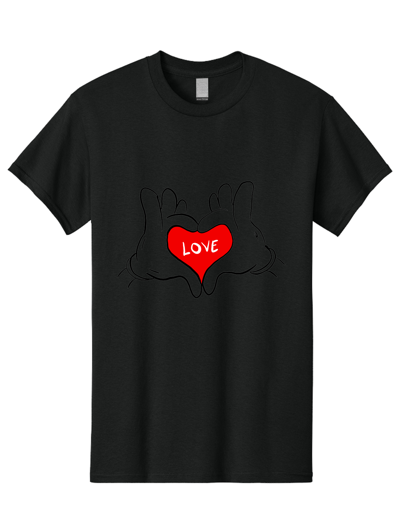 Love-Heart-Hands Men'S Graphic Tee, 100% Cotton, Comfortable Casual Summer Wear, Machine Washable, Hand Holding Heart, Symbol Of Love, Heart Shape, Love Message, Red Heart, Hands Together, Love Gesture, Heartwarming Symbol - Aaa091 11