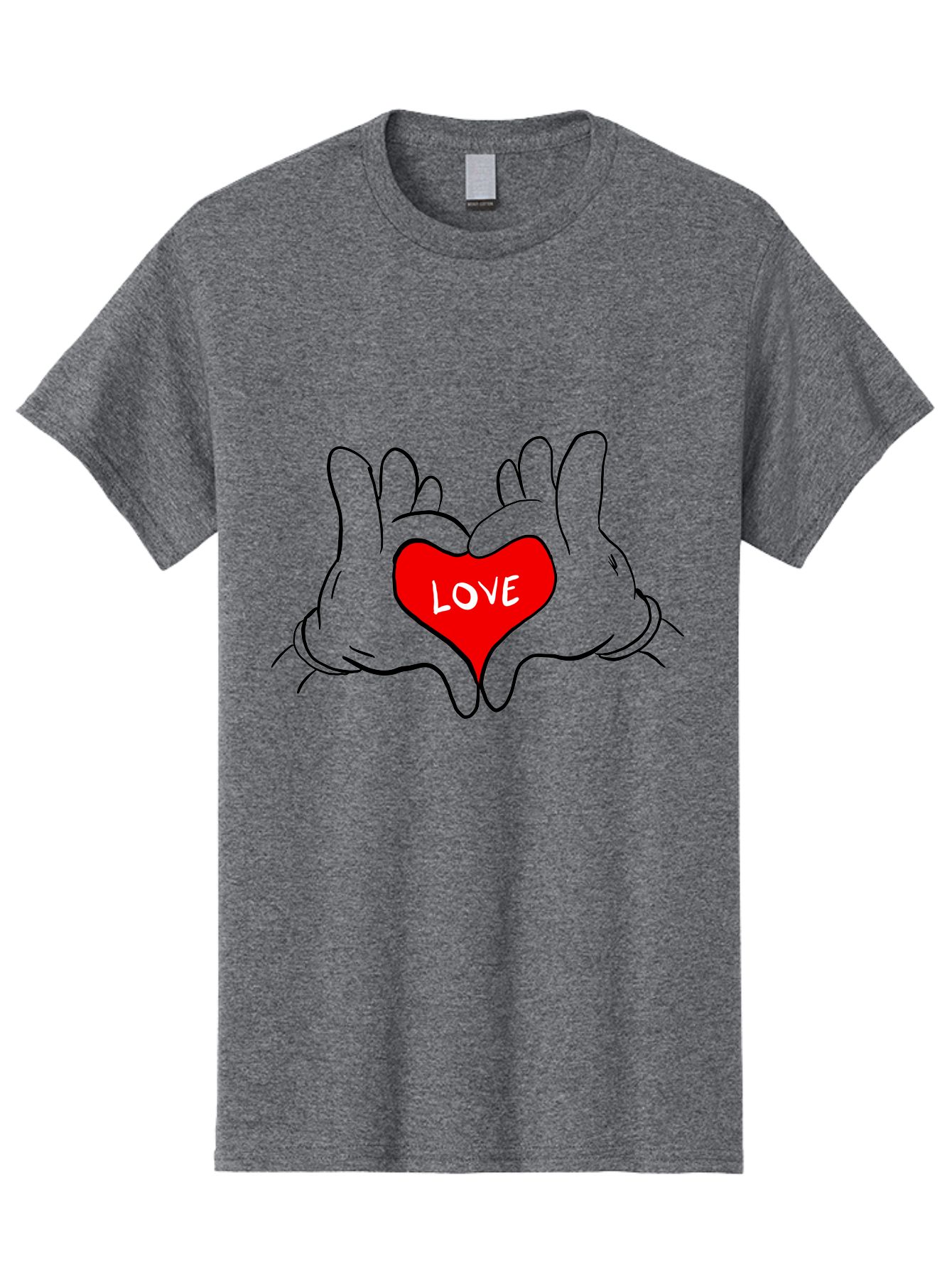 Love-Heart-Hands Men'S Graphic Tee, 100% Cotton, Comfortable Casual Summer Wear, Machine Washable, Hand Holding Heart, Symbol Of Love, Heart Shape, Love Message, Red Heart, Hands Together, Love Gesture, Heartwarming Symbol - Aaa091 17