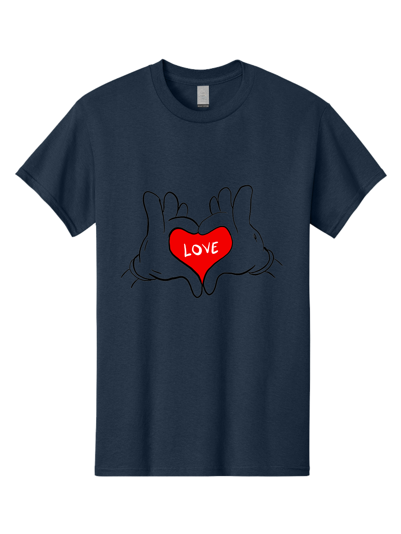 Love-Heart-Hands Men'S Graphic Tee, 100% Cotton, Comfortable Casual Summer Wear, Machine Washable, Hand Holding Heart, Symbol Of Love, Heart Shape, Love Message, Red Heart, Hands Together, Love Gesture, Heartwarming Symbol - Aaa091 29