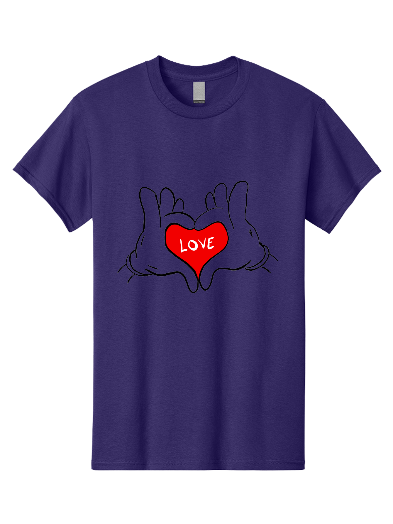 Love-Heart-Hands Men'S Graphic Tee, 100% Cotton, Comfortable Casual Summer Wear, Machine Washable, Hand Holding Heart, Symbol Of Love, Heart Shape, Love Message, Red Heart, Hands Together, Love Gesture, Heartwarming Symbol - Aaa091 27
