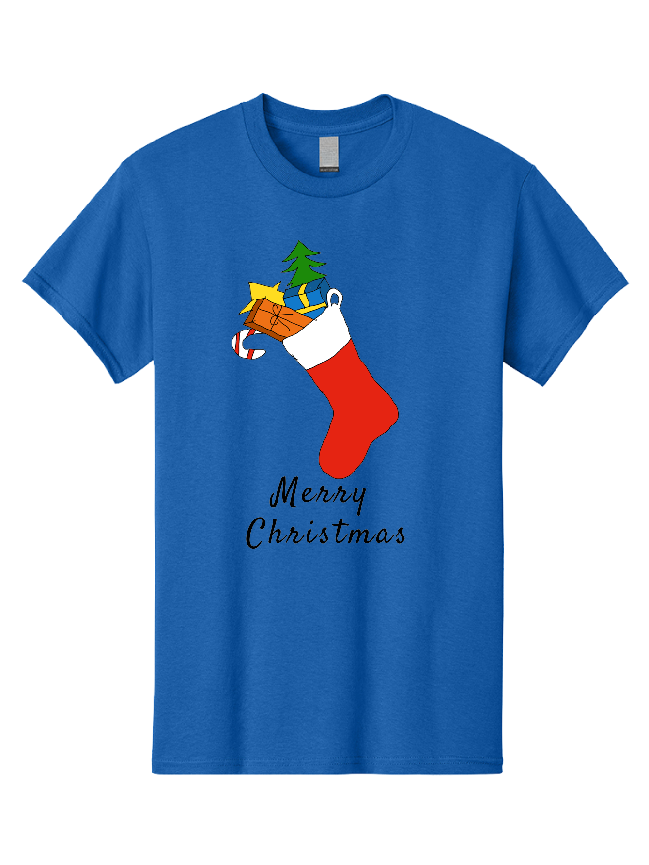 Merry-Christmas-1 Men'S Graphic Tee, 100% Cotton, Comfortable Casual Summer Wear, Machine Washable, Christmas Stocking, Holiday Gifts, Festive Decorations, Christmas Tree, Wrapped Presents, Candy Cane, Merry Christmas Greeting, - Aaa096 29