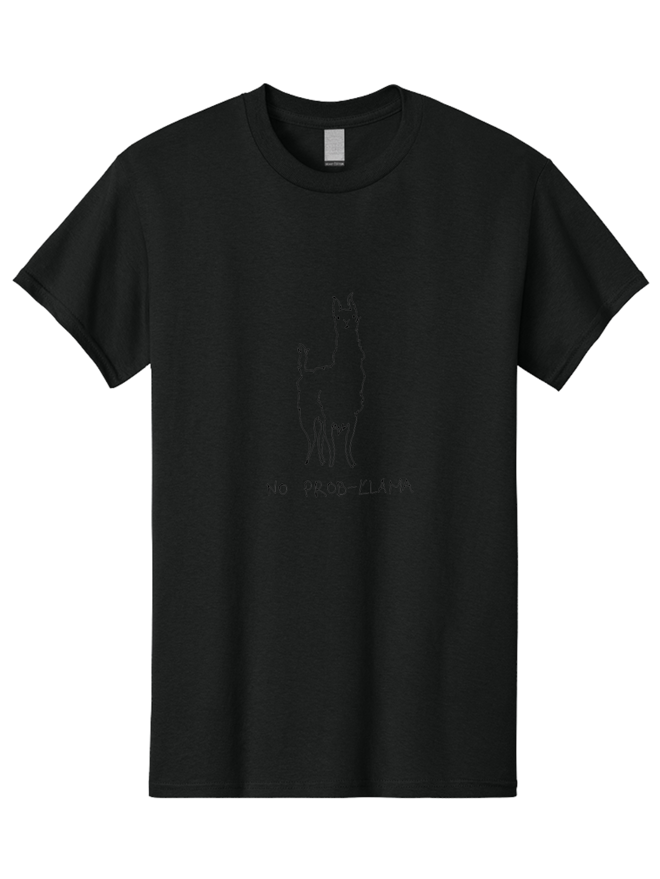 No-Prob-Llama Men'S Graphic Tee, 100% Cotton, Comfortable Casual Summer Wear, Machine Washable, Funny Llama, Simple Illustration, Cute Animal, Punny Phrase, Humorous Design, Quirky Art, Playful Joke, Llama Graphics - Aaa099 27
