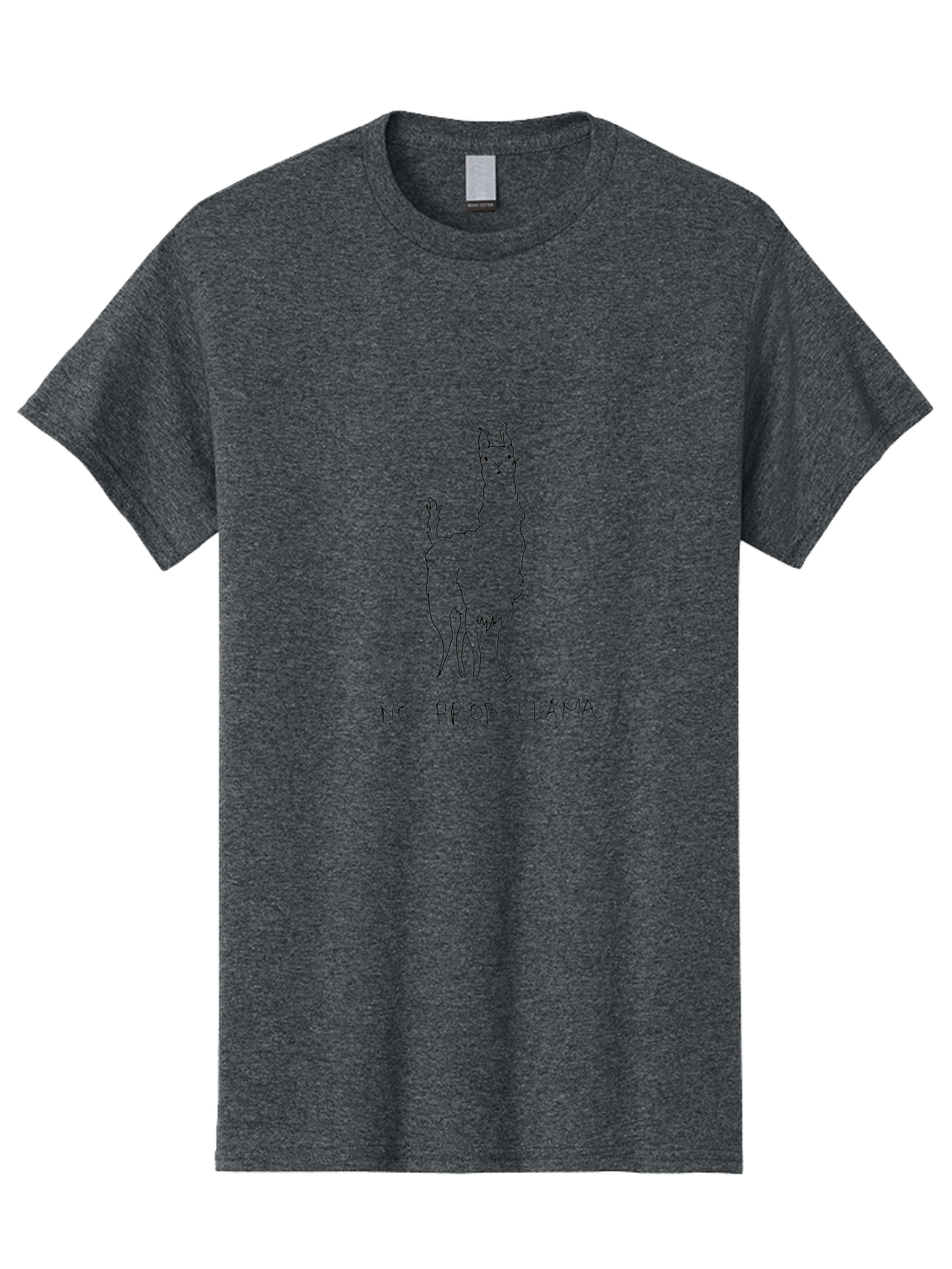 No-Prob-Llama Men'S Graphic Tee, 100% Cotton, Comfortable Casual Summer Wear, Machine Washable, Funny Llama, Simple Illustration, Cute Animal, Punny Phrase, Humorous Design, Quirky Art, Playful Joke, Llama Graphics - Aaa099 15